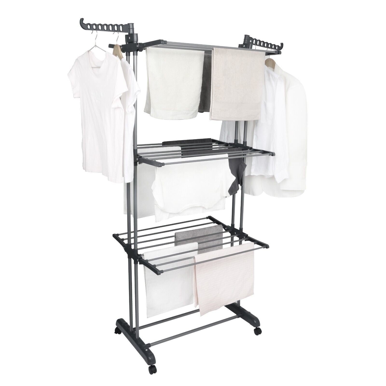 4 Tier Foldable Clothes Airer Rack Indoor Outdoor Dryer Laundry Dry Rail Hanger