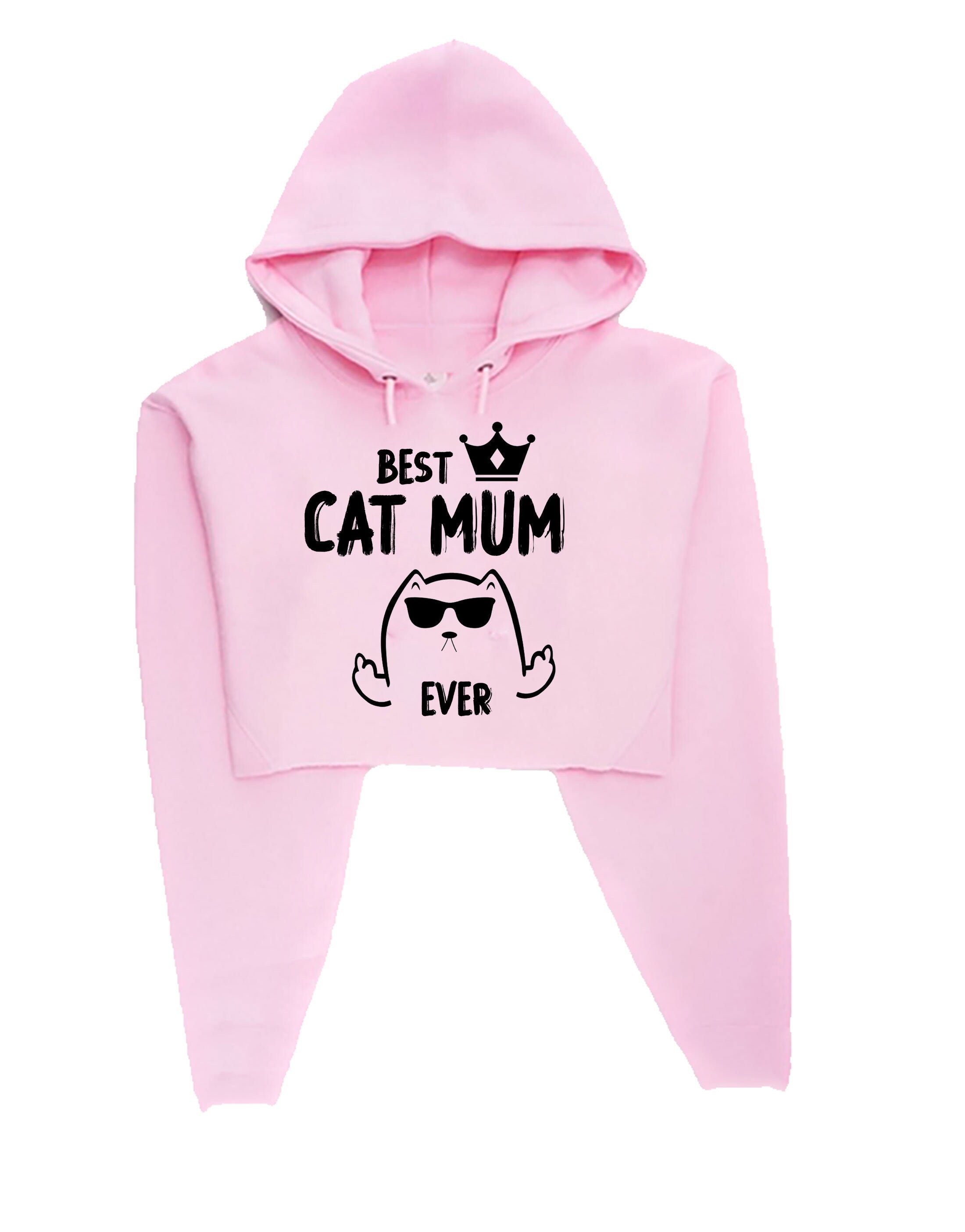 Best cat mum crop tops croptop crop-top hoodie hoody hood hooded gift cat mum gift birthday gift for women christmas present funny