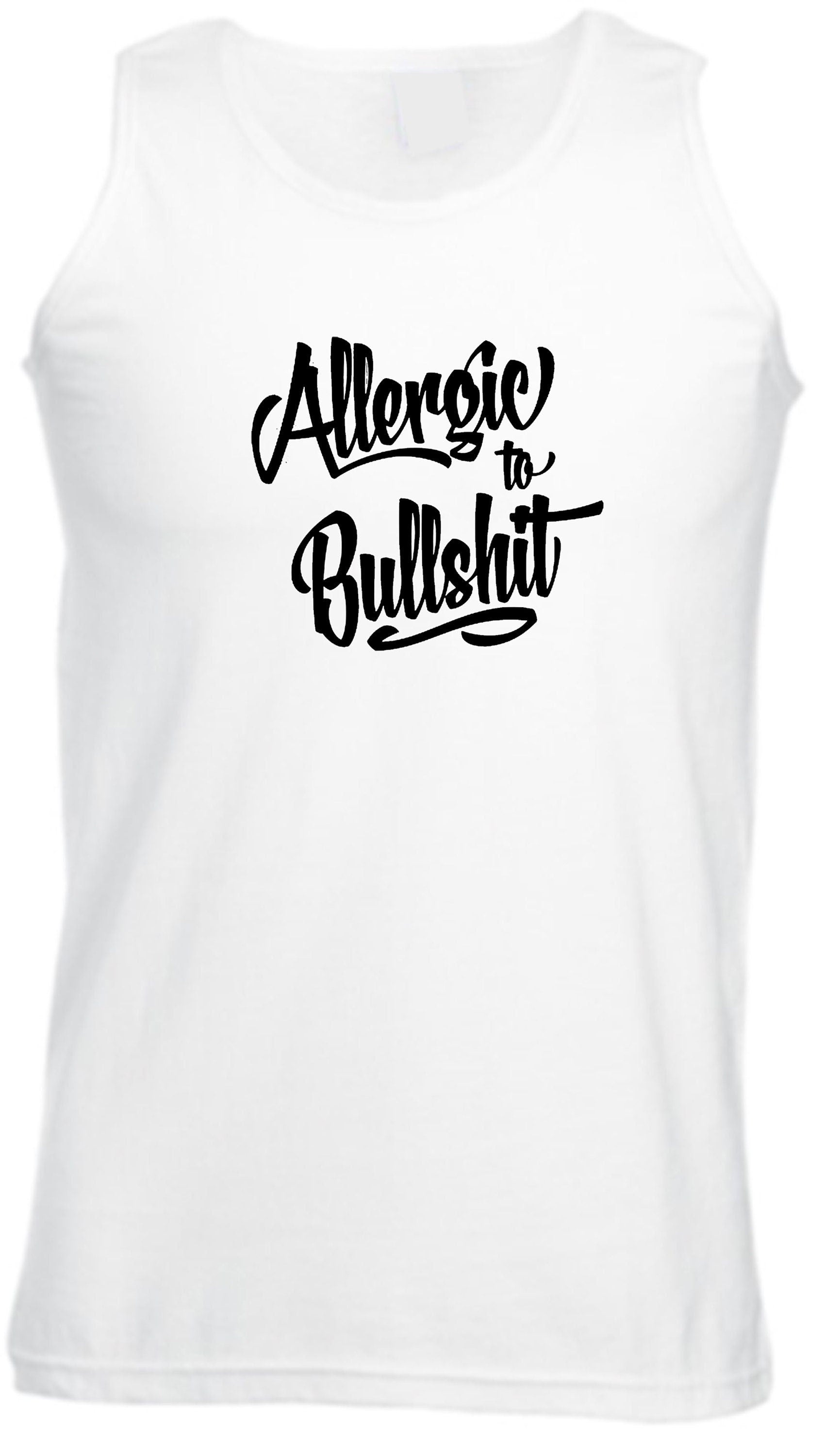 Allergic to bullshit vest vests gym workout exercise yoga street fashion urban cocaine high skate funny rude sarcastic womens unisex top