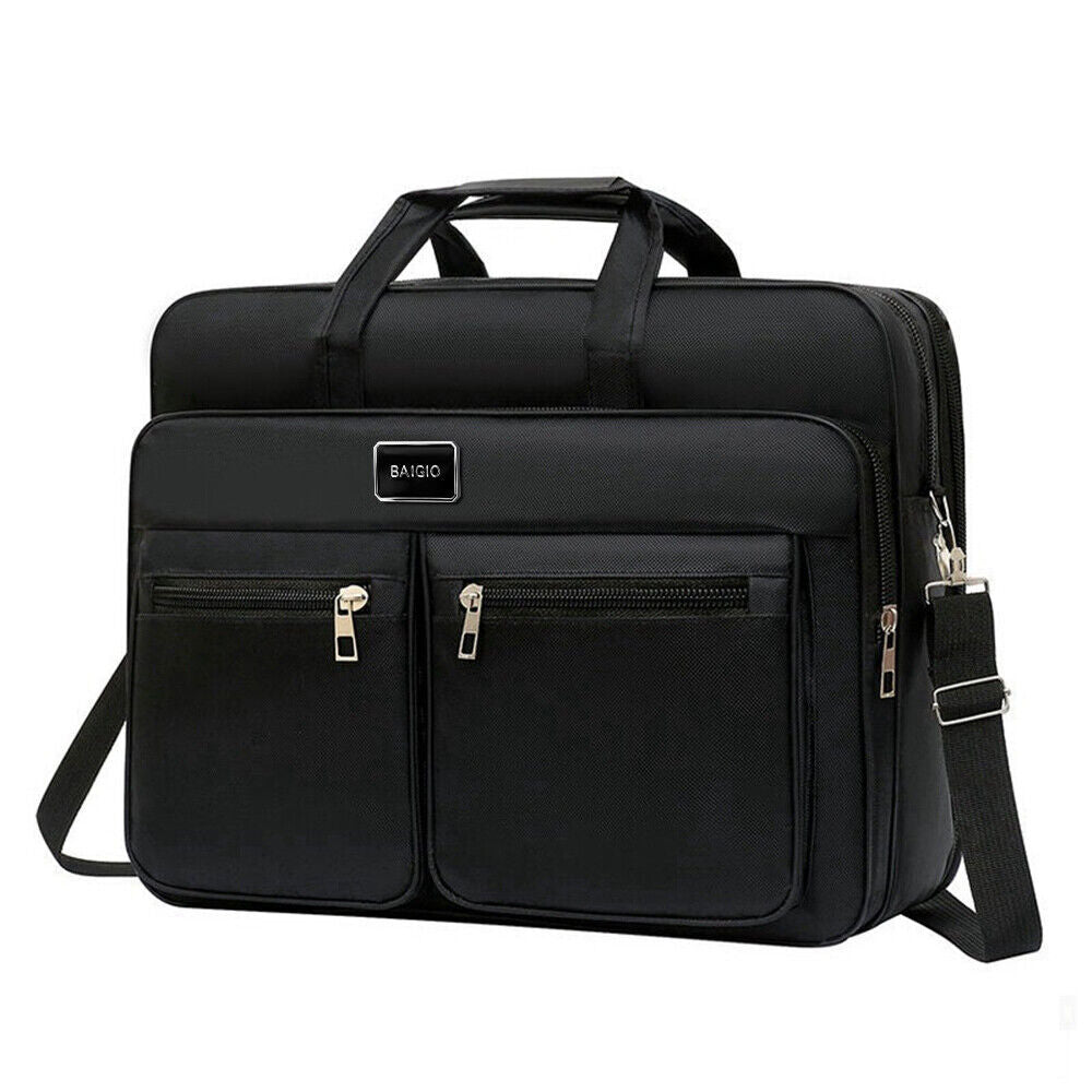 Men Shoulder Messenger Bag Waterproof Travel Business Work Laptop Bag Briefcase