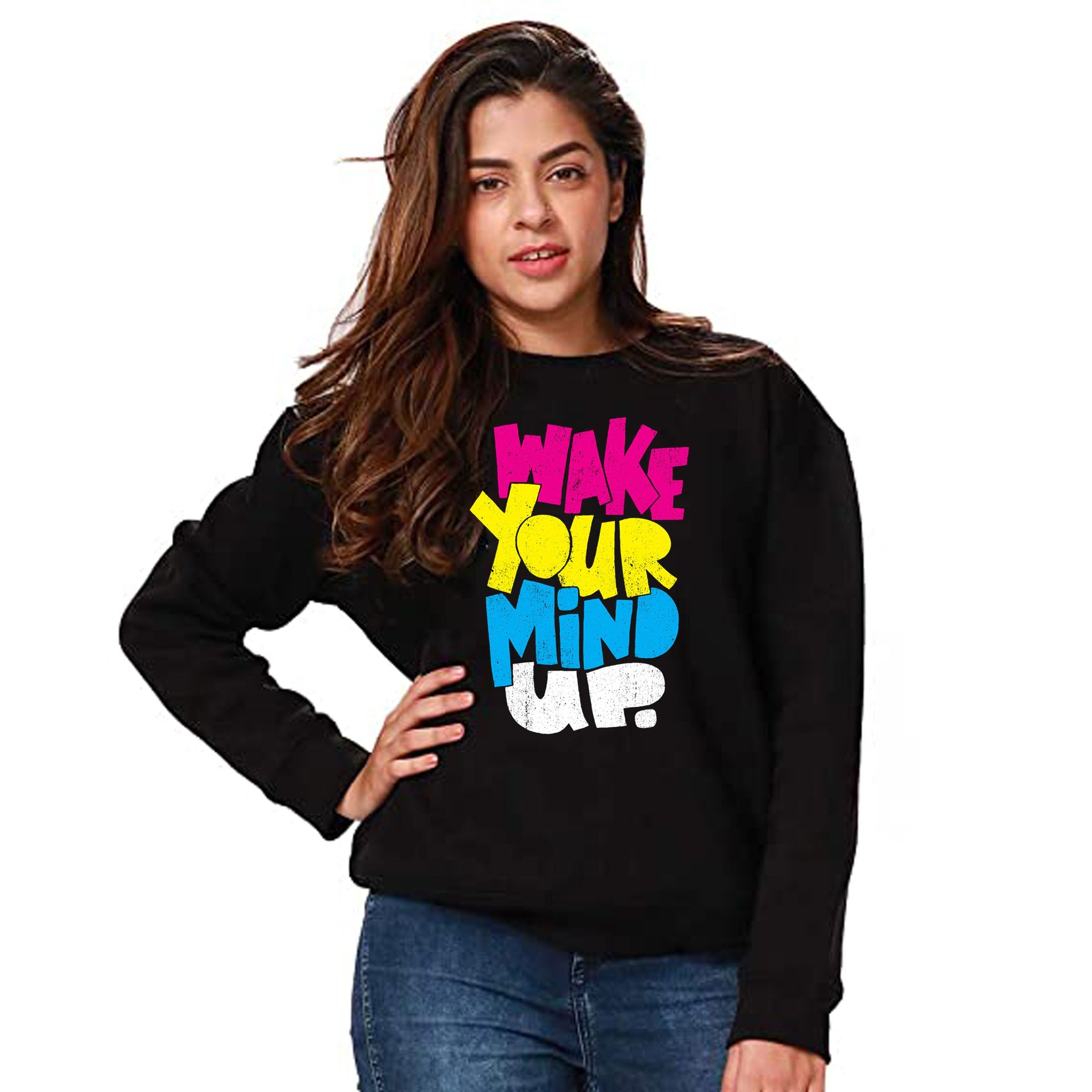 Wake your mind up Sweatshirt sensible Sweatshirt Jumper Sweater Shirt mind games, use your mind, Unisex Long Sleeve Jumper Birthday Gift