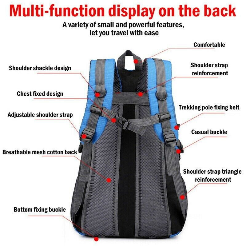  30L 40L Hiking Camping Backpack Waterproof Outdoor Sport Luggage 