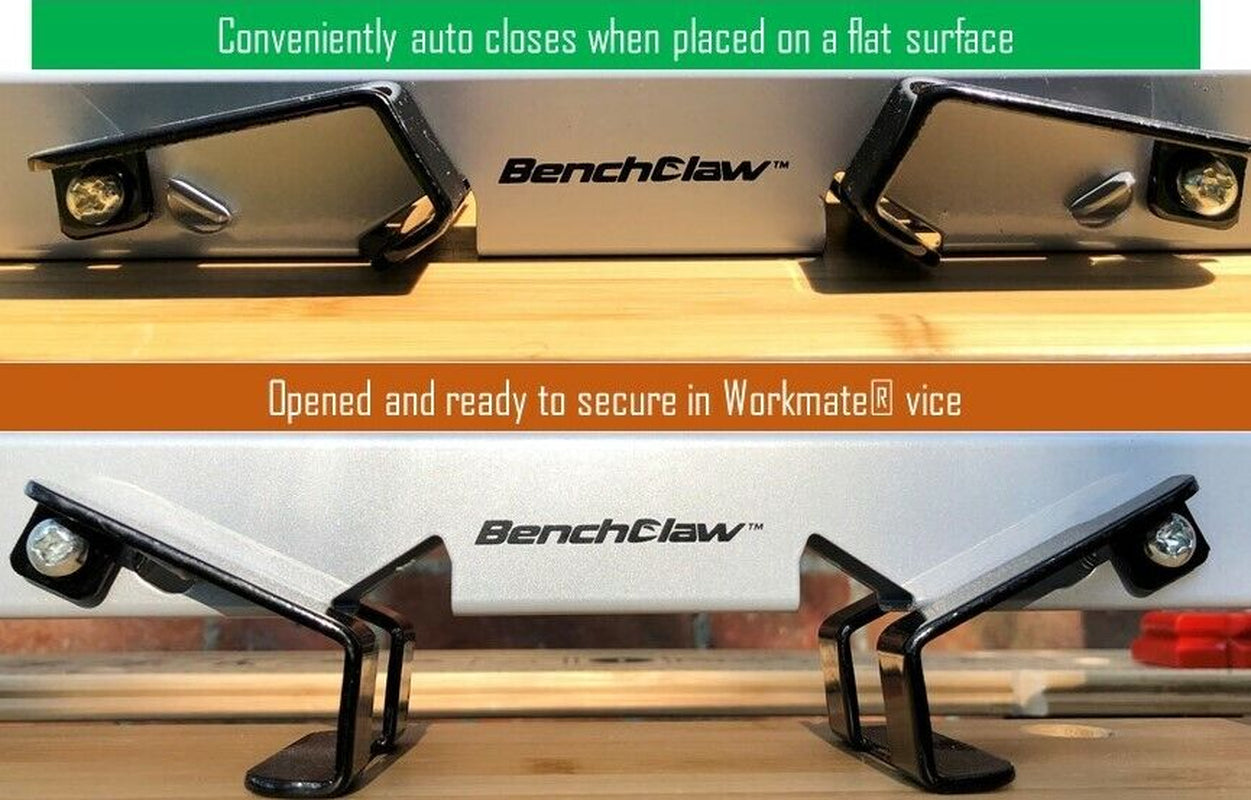 Work Bench Portable Clamps for mounting Power tools onto Workmate by Benchclaw