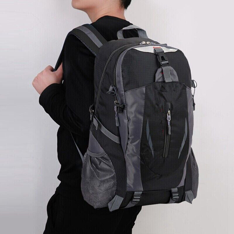 Large Waterproof Backpack 40L Bag Camping Hiking Walking Travel Rucksack Outdoor