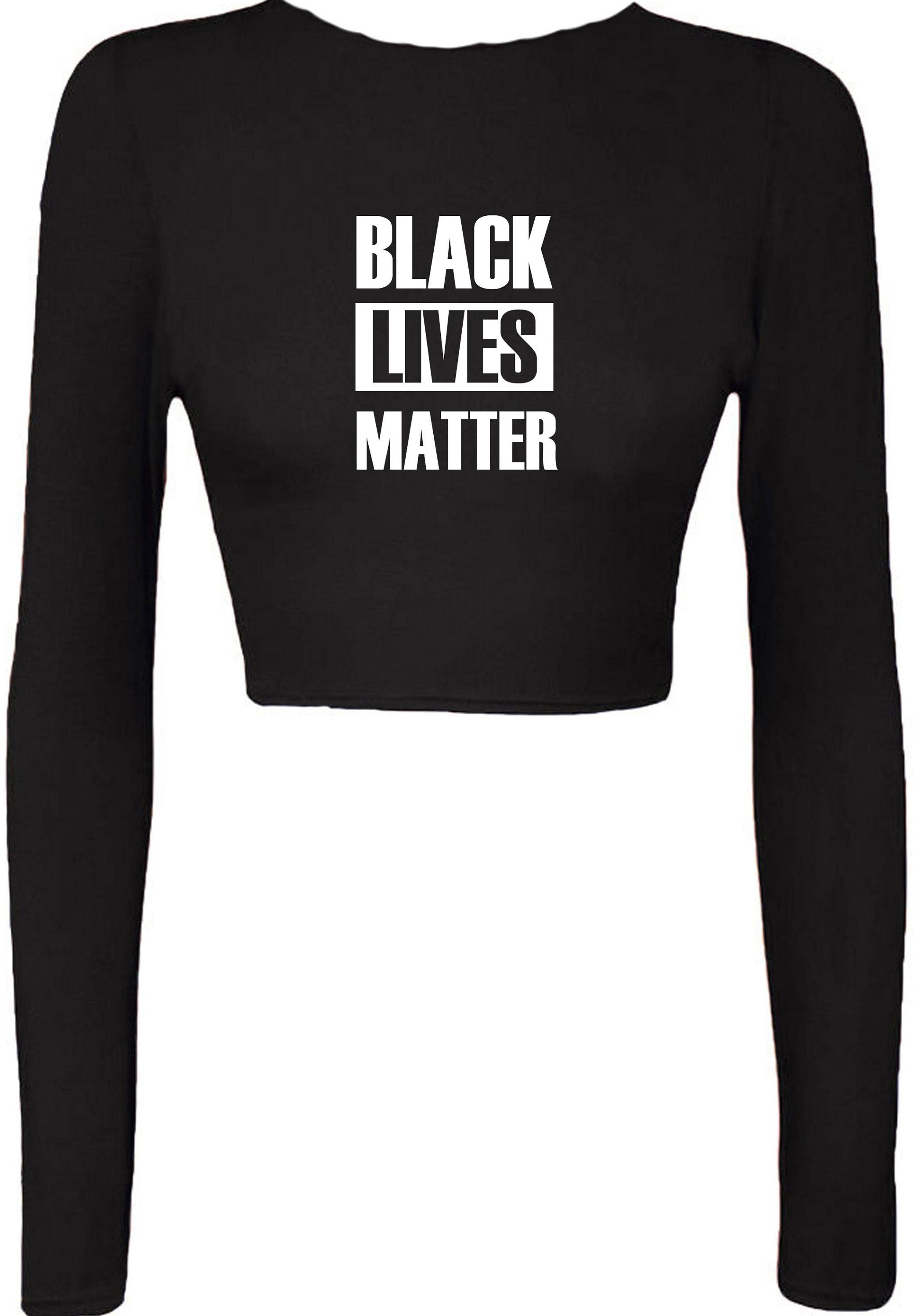 Black lives matter crop top crop-tops crop tops for adults support equality racial equality say no to discrimination racism ladies womens