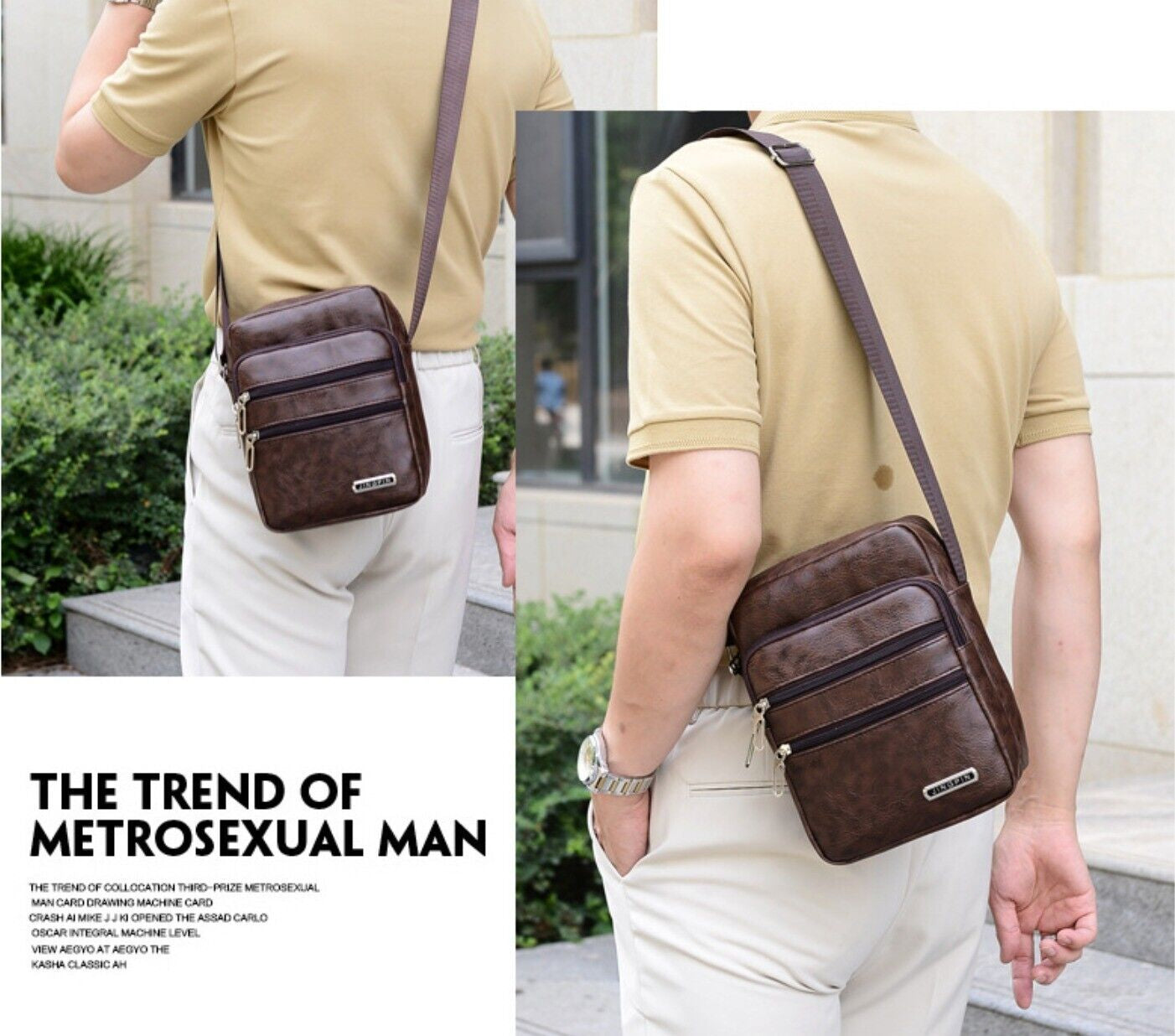 Men Small Laptop Messenger Bags Men's Leather Shoulder Bag Crossbody wallet bags