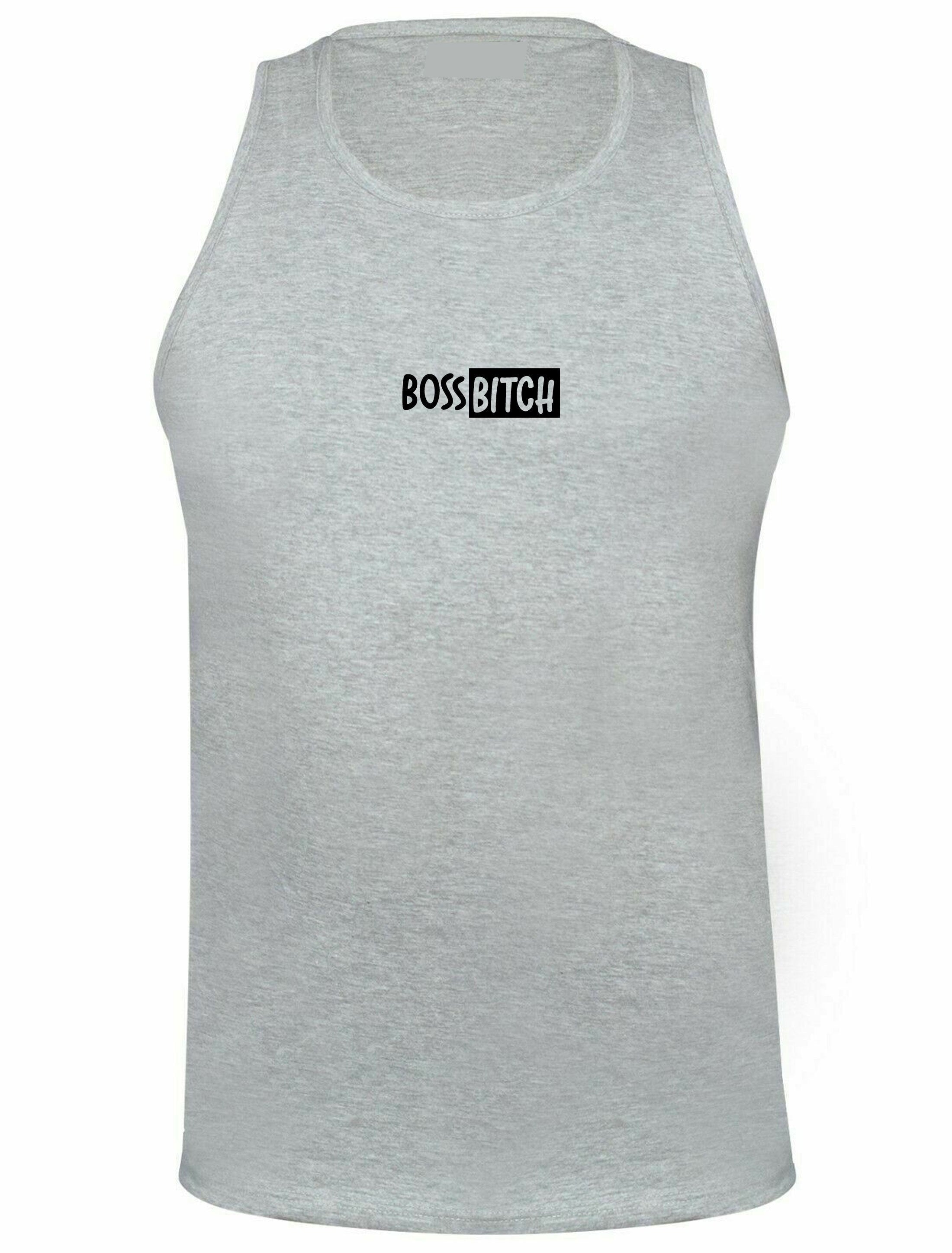 Boss bitch funny ladies womens birthday wife vest vests top tank gym workout yoga christmas xmas joke gf present for wifey rude sarcastic