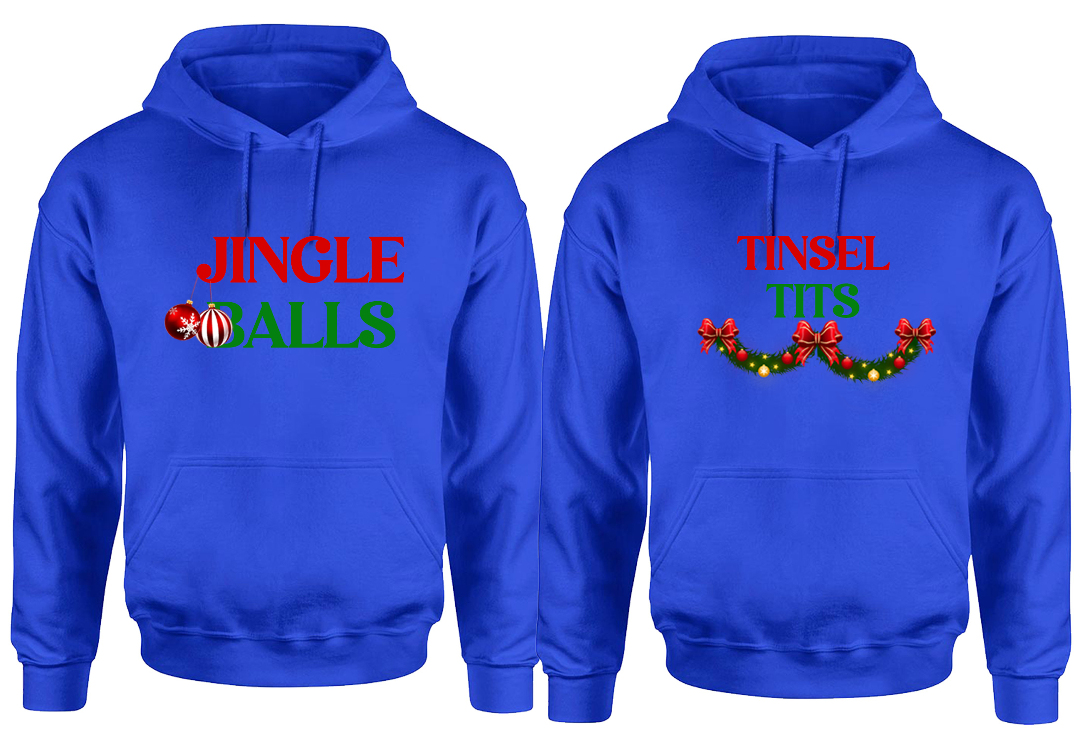 Jingle balls and Tinsel Tits Hood christmas married custom couple christmas Hoodies, couple matching shirts