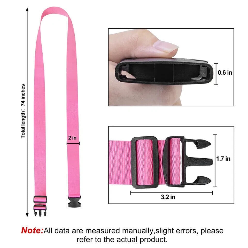 Luggage Belt Baggage Straps Adjustable Strong Extra Safety Travel Suitcase  Tie