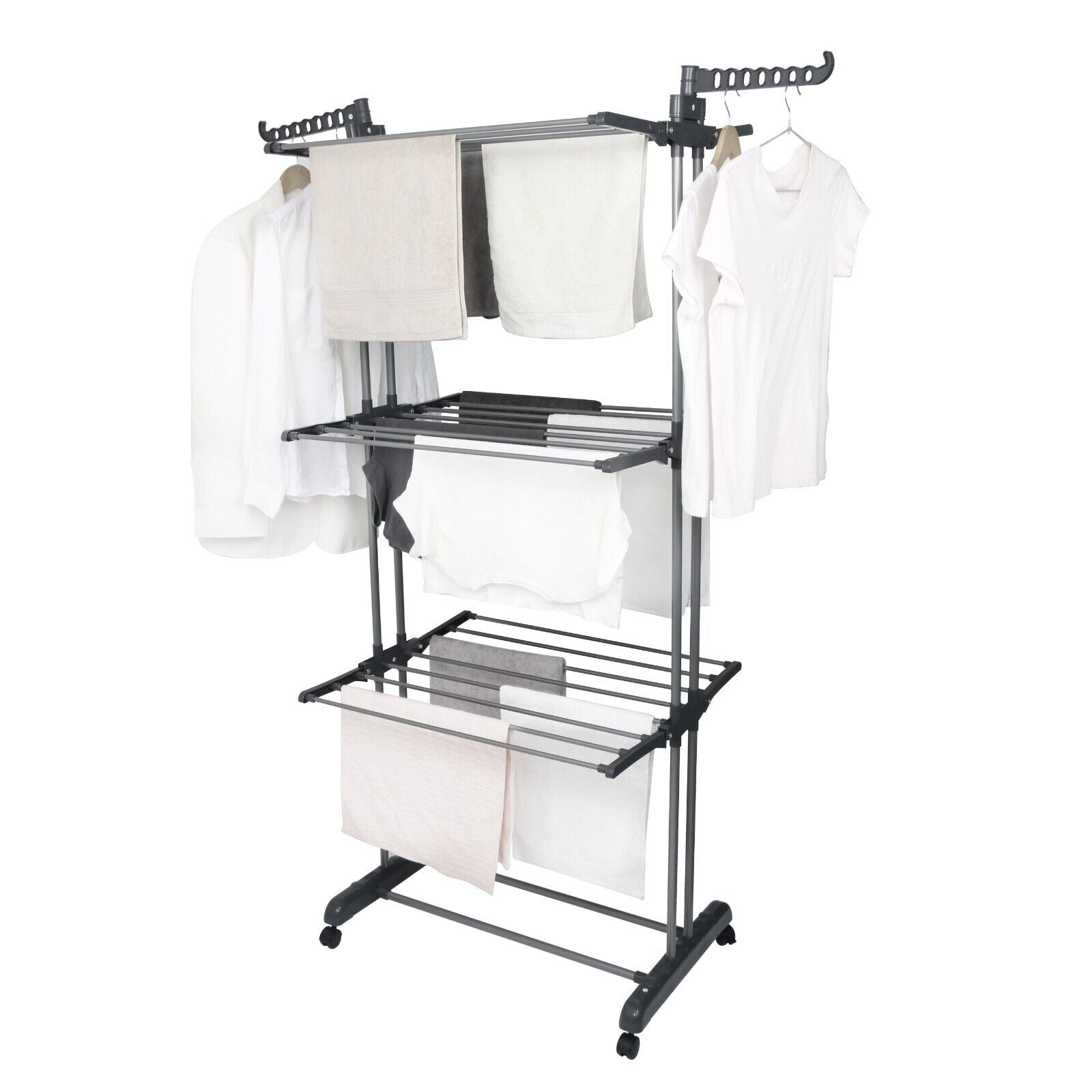 4 Tier Foldable Clothes Airer Rack Indoor Outdoor Dryer Laundry Dry Rail Hanger