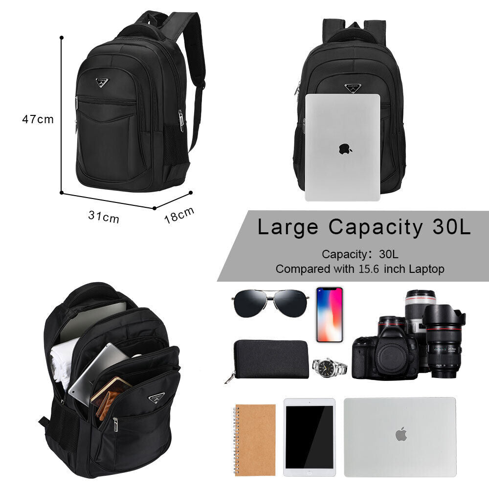 Men Women Backpack Waterproof Large Bussiness School Travel Laptop Rucksack Bag