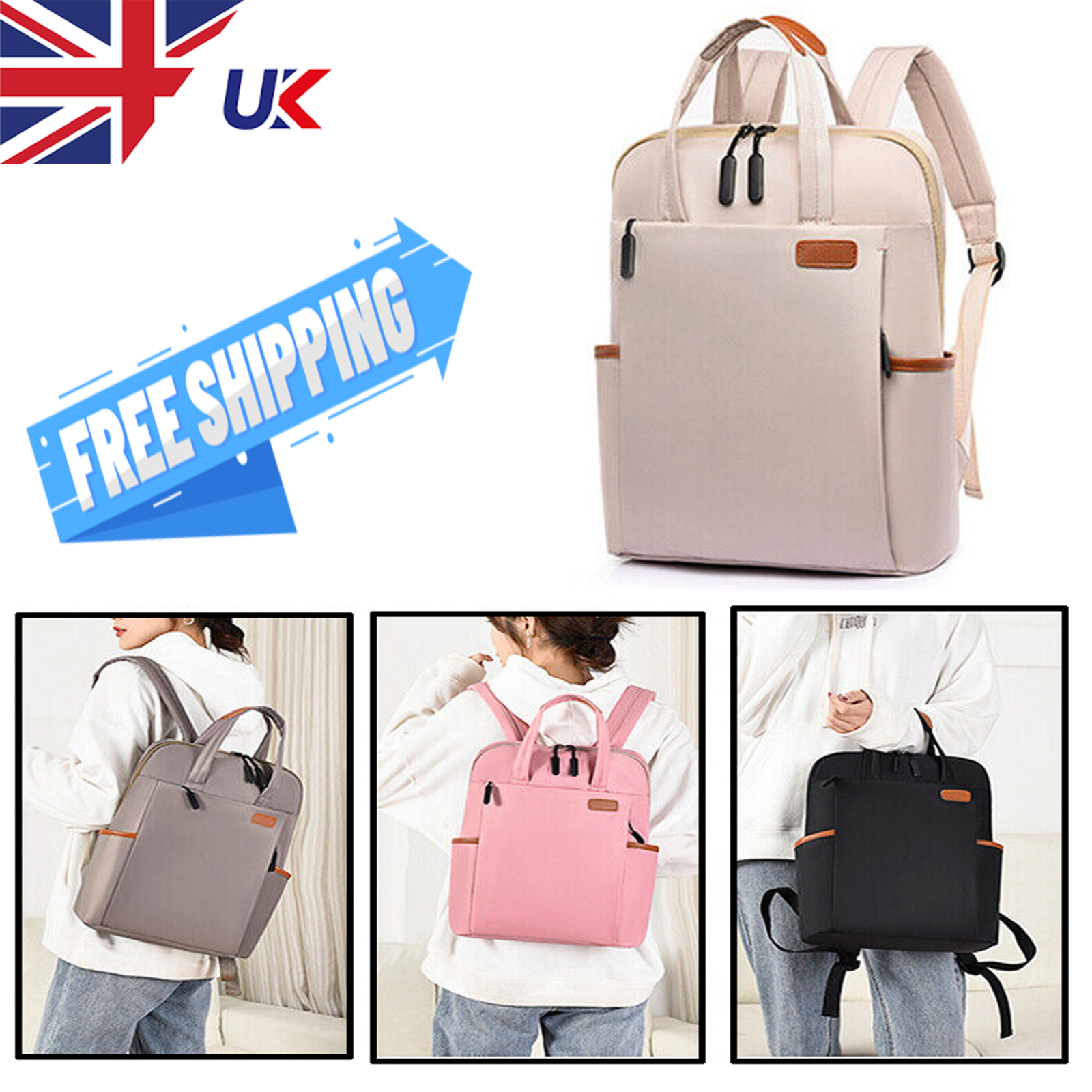 Womens Ladies Backpack Laptop Rucksack Anti-Theft Travel School Shoulder Handbag