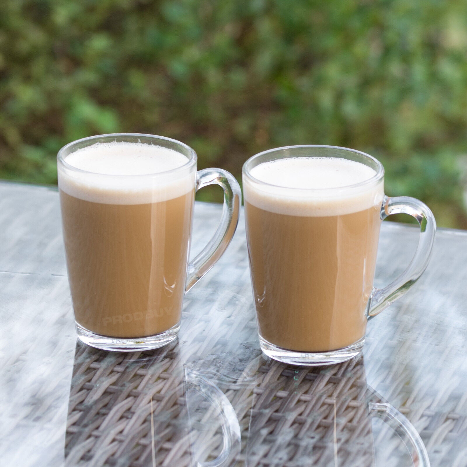 Set of 4 Glass Coffee Mugs 300ml Tea Cups Cappuccino Latte Hot Drinks Glasses