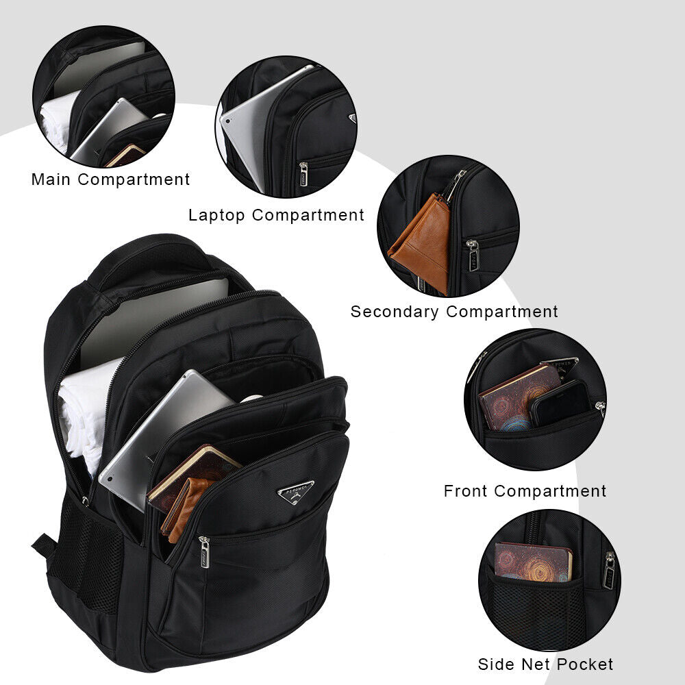 Men Women Backpack Waterproof Large Bussiness School Travel Laptop Rucksack Bag