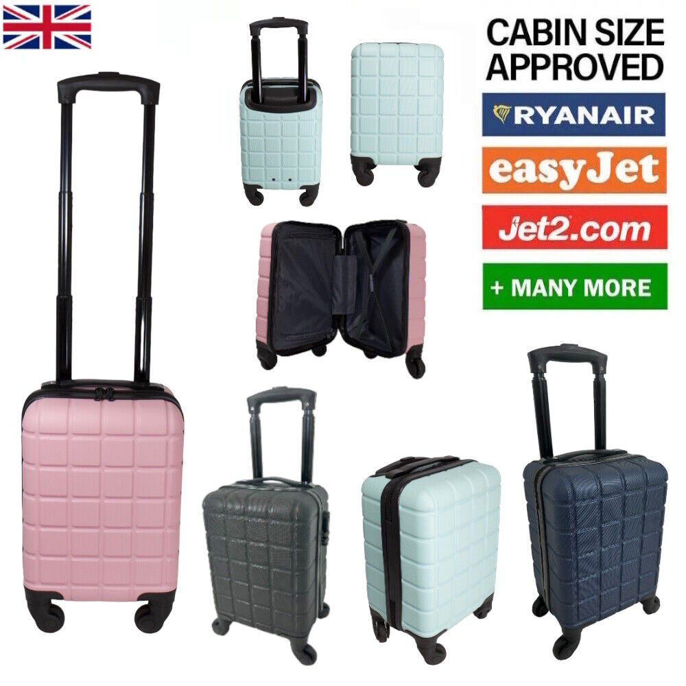 RyanAir 40x25x20cm Carry On Suitcase, Cabin Approved Underseat ABS Hard Luggage