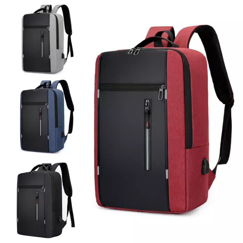 Men Women Travel Rucksack Laptop Bag Unisex USB School Large Backpack Waterproof