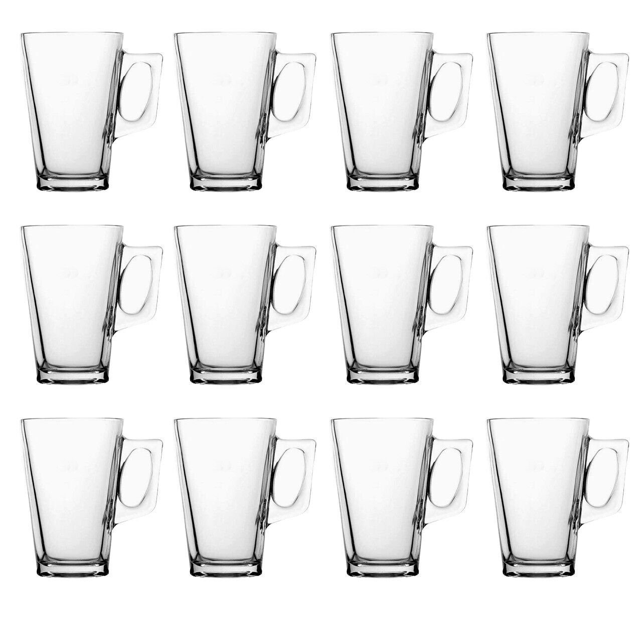 6 X Latte Coffee Glasses Cappuccino Lattes Tea Glass Cups Hot Drink Mugs