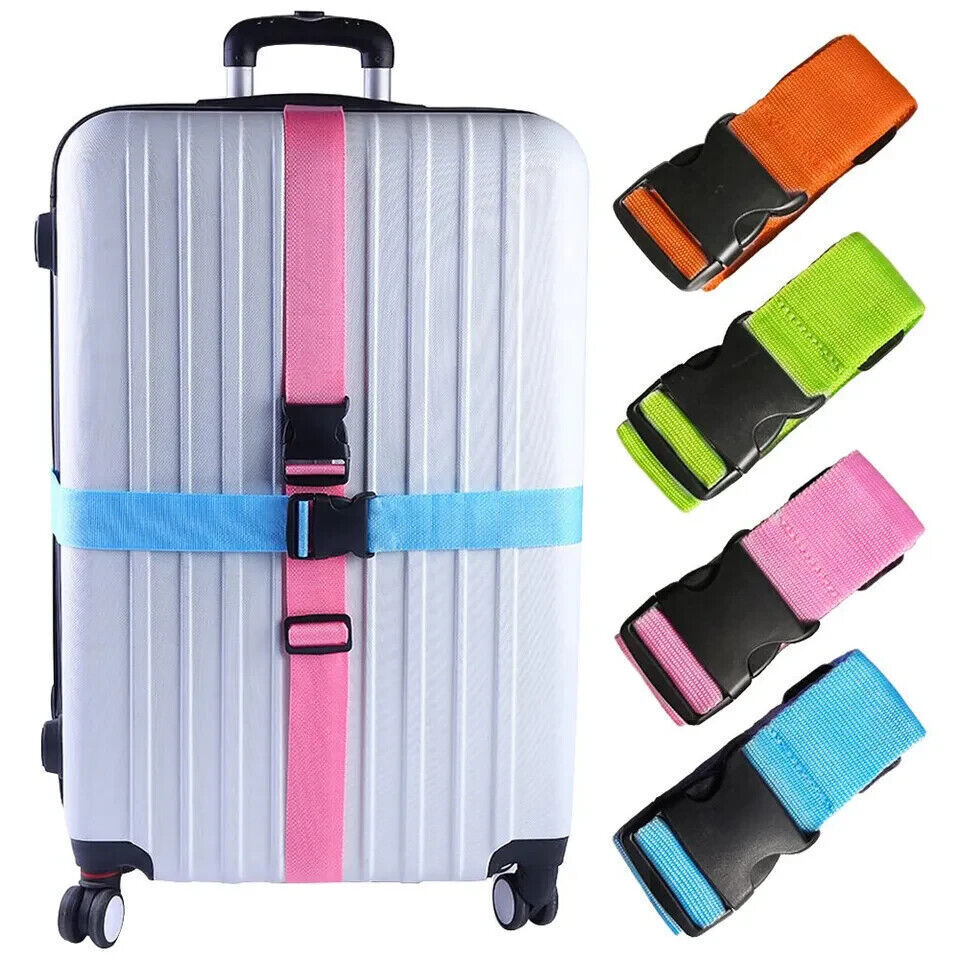 Luggage Belt Baggage Straps Adjustable Strong Extra Safety Travel Suitcase  Tie