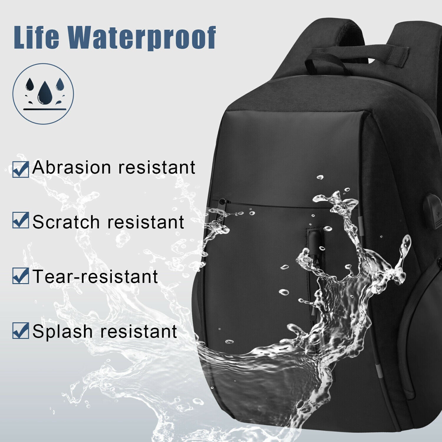 Men Women Boy Laptop Backpack Waterproof USB Rucksack Travel School Shoulder Bag