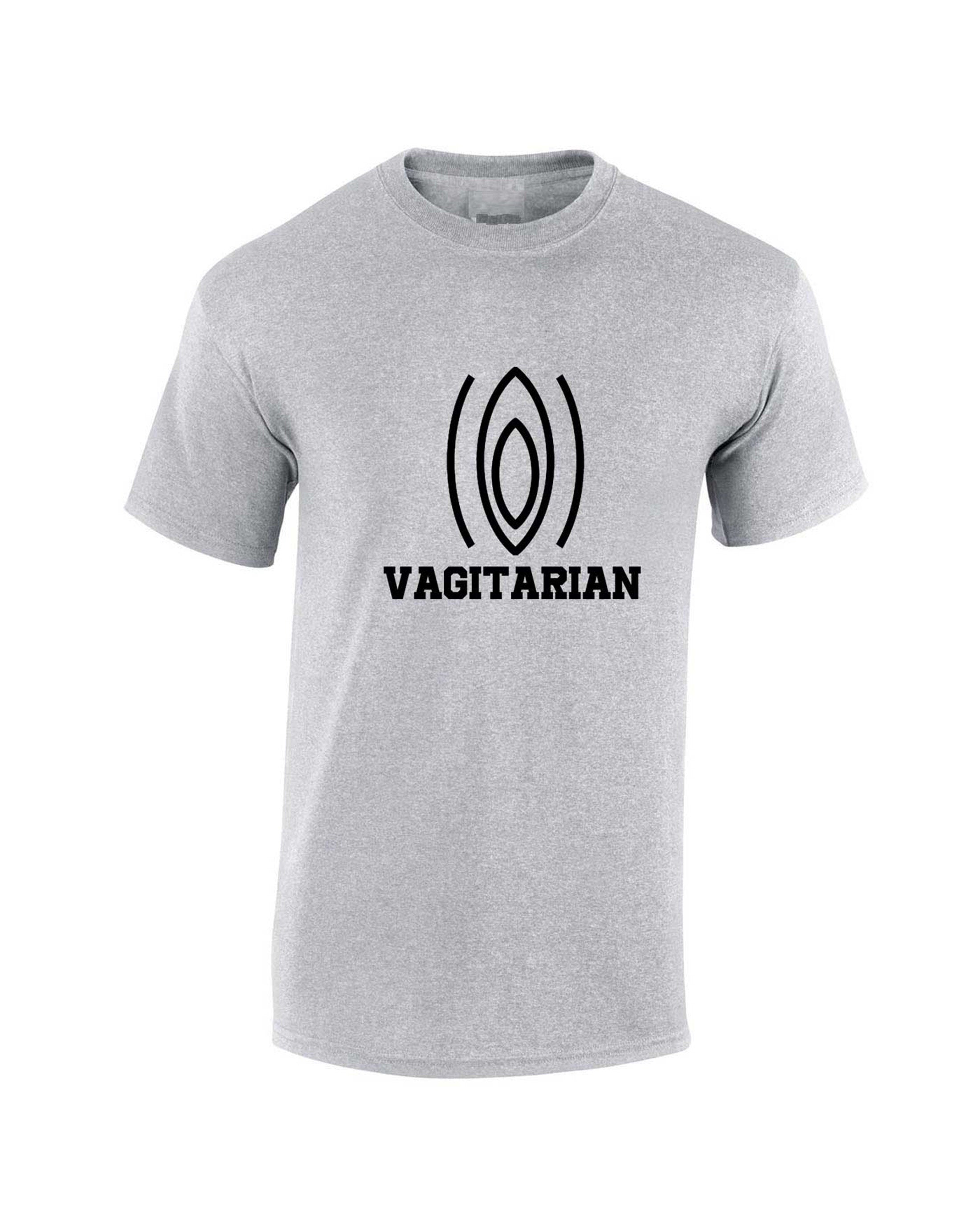 Vagitarian Tee Shir tShirt T Shirt Top Funny Vegan Anti Animal Plant Bases Gift for Vegetable Naught Humor unisex present