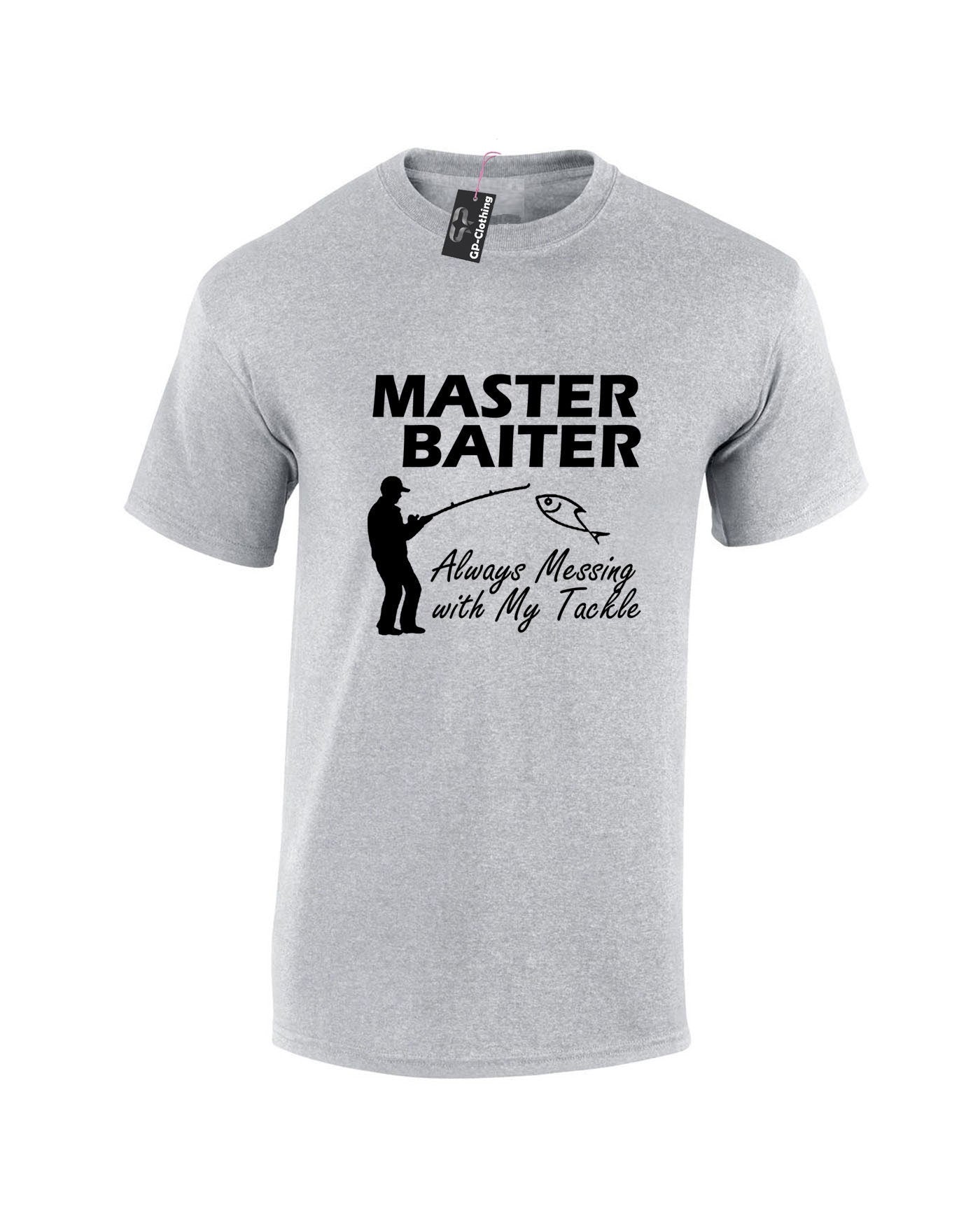 Master Baiter Funny Fishing T Shirt T-shirt Tee shirt Tshirt Rude Unisex Novelty Slogan Gift Fishing Lovers Presenr Grandad Dad