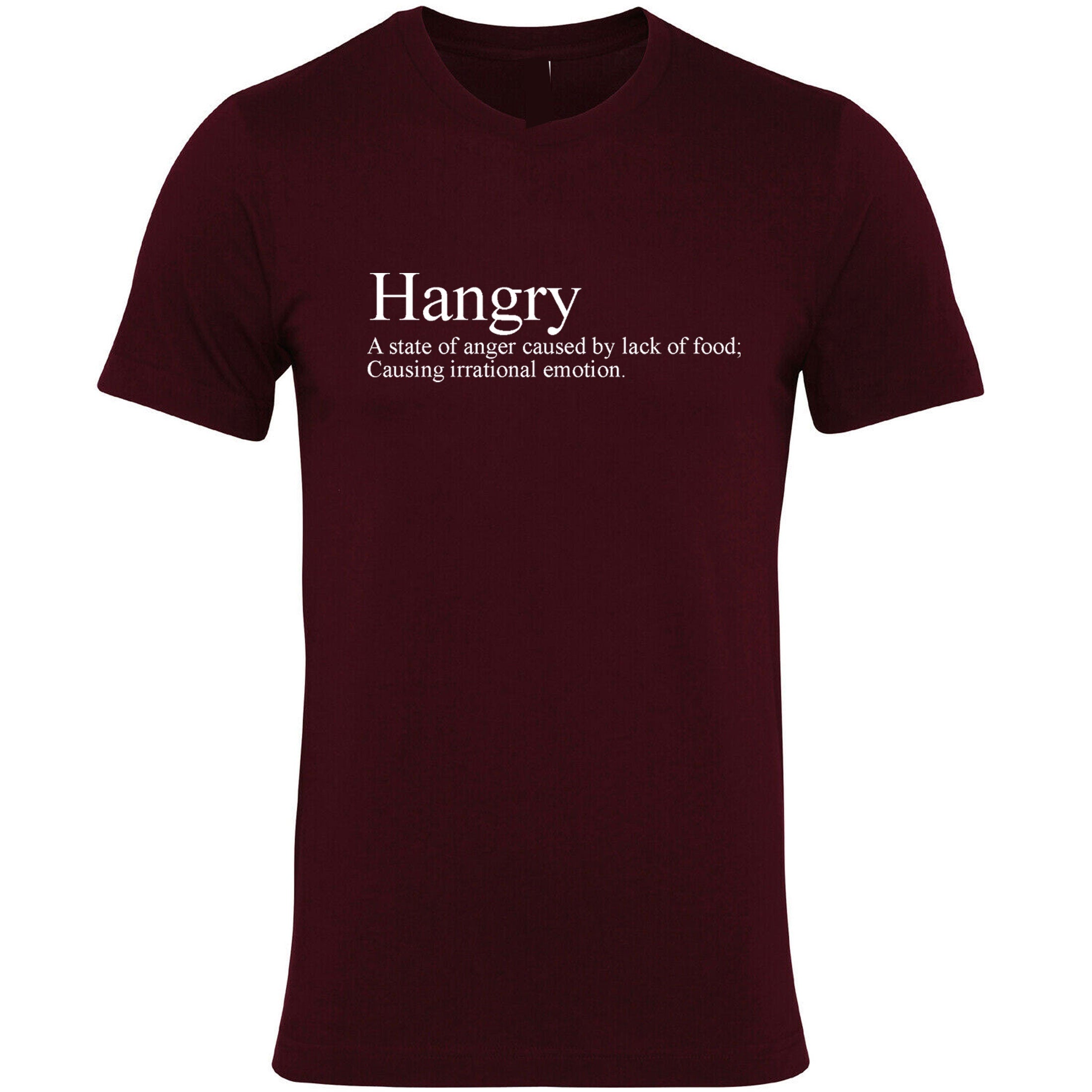 Hangry T Shirt Tshirt T-shirt Tee Shirt Funny Slogan Anger caused by lack of Food irrational emotion Top Hungry and Angry Womens Unisex