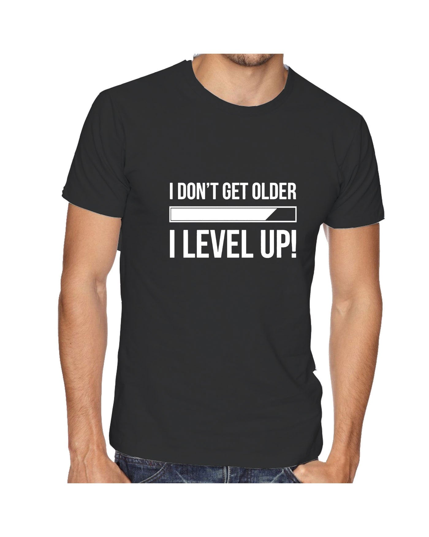 I Don't Get older I Level Up Funny Tshirt T-shirt T shirt Tee Shirt Birthday Gift Brother Sister Gamer Friend Christmas Eid Game Lover Joke