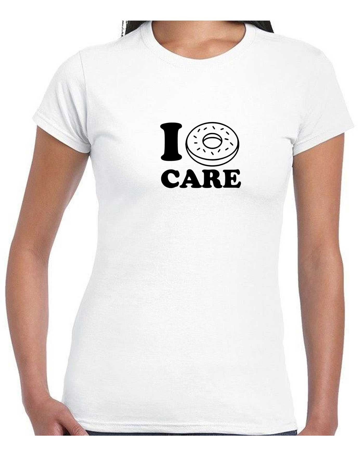 I Don't Care Joke Valentines Donut Lover Mens Funny Tshirt T-shirt T Shirt Tee Shirt Ladies Gift Womens Unisex Joke Christmas Top