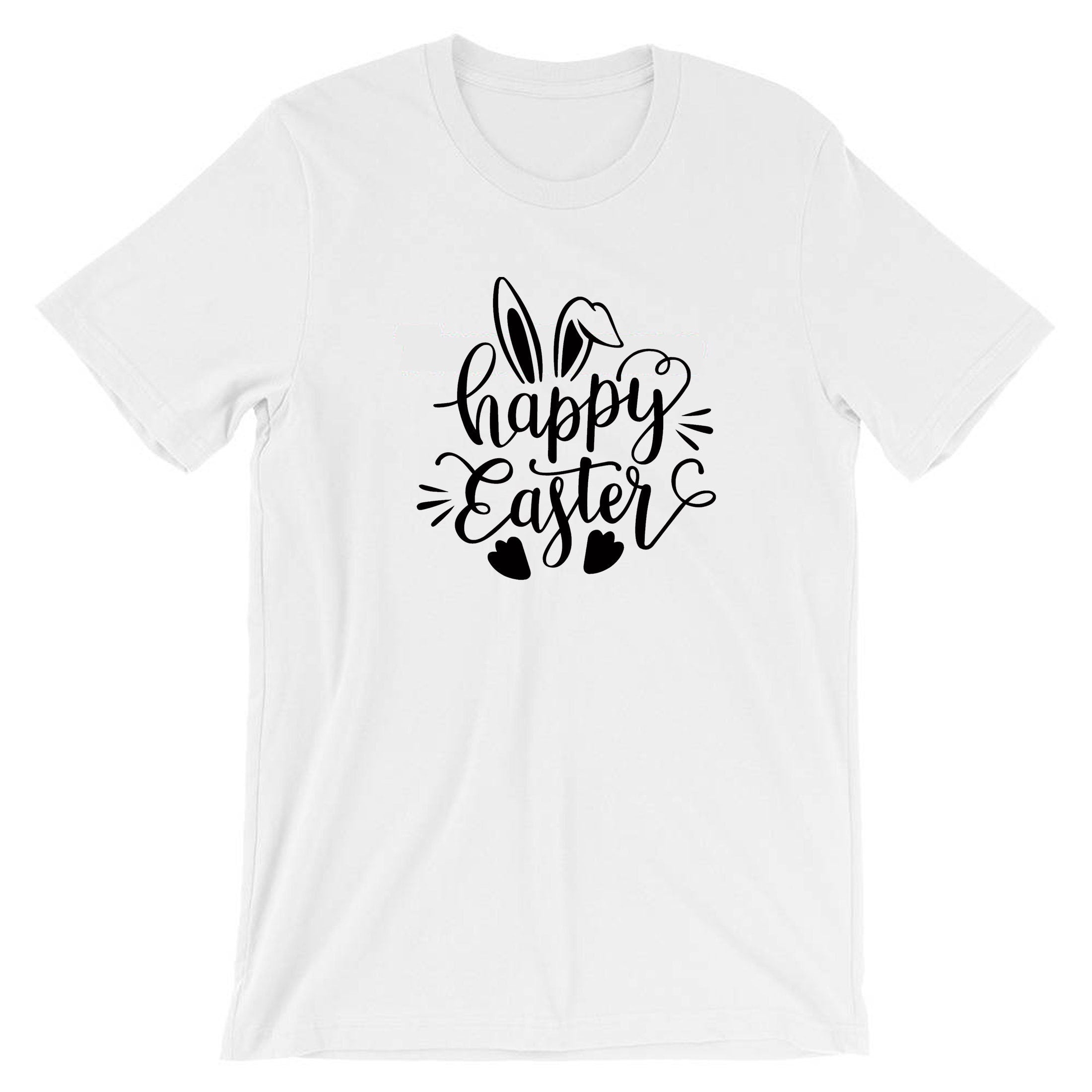 Happy Easter T-shirt T shirt Tshirt Tee Shirt Hare Rabbit Paws Bunny Ears Novelty Woman Gift Funny Top Unisex mens Ladies Present