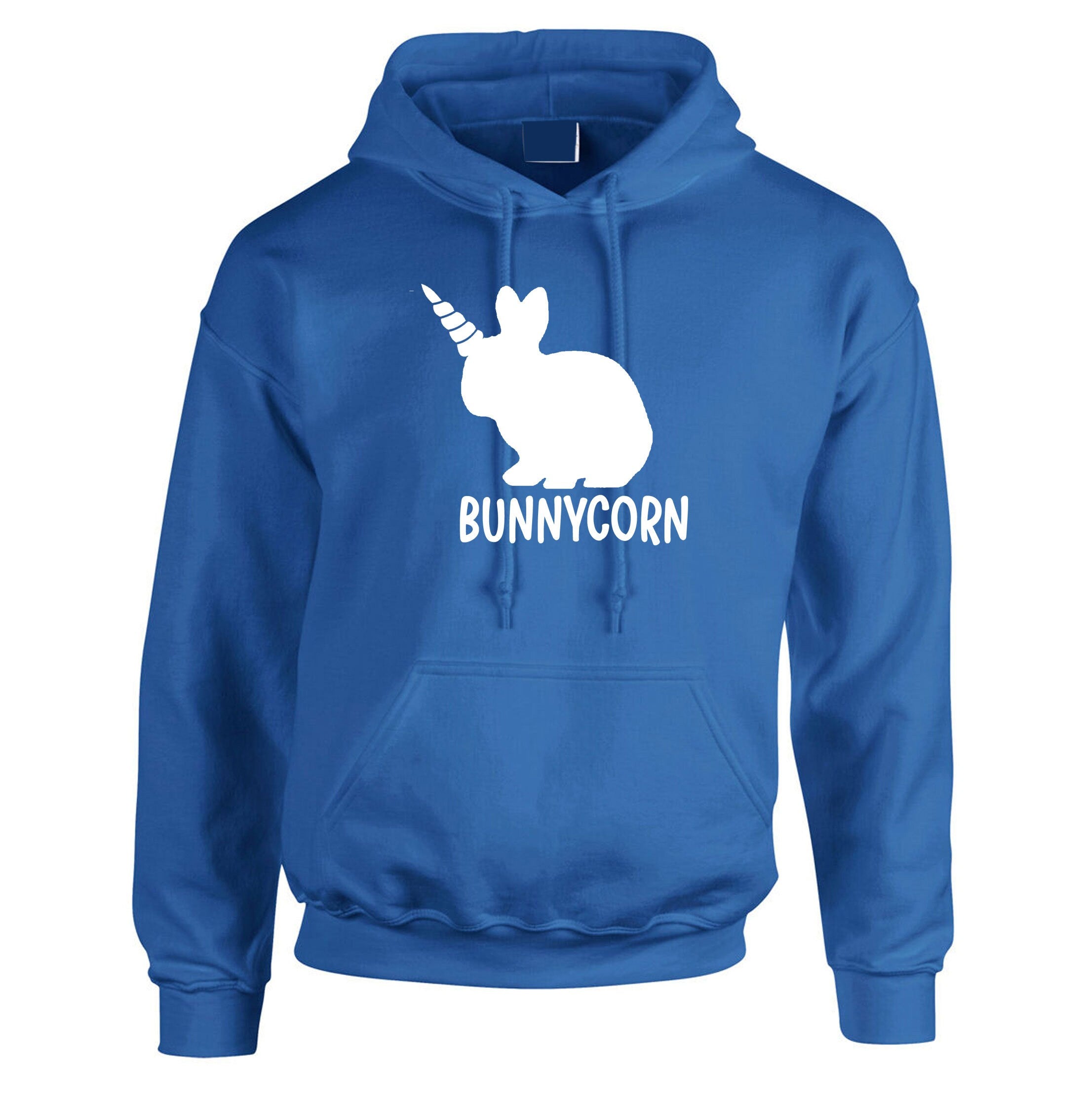 Bunnycorn Hoodie Hoody Hood Hooded UNISEX Funny Unicorn Ladies Womens Gift Easter Bunny Unicorn Easter Gift Hare Rabbit Egg