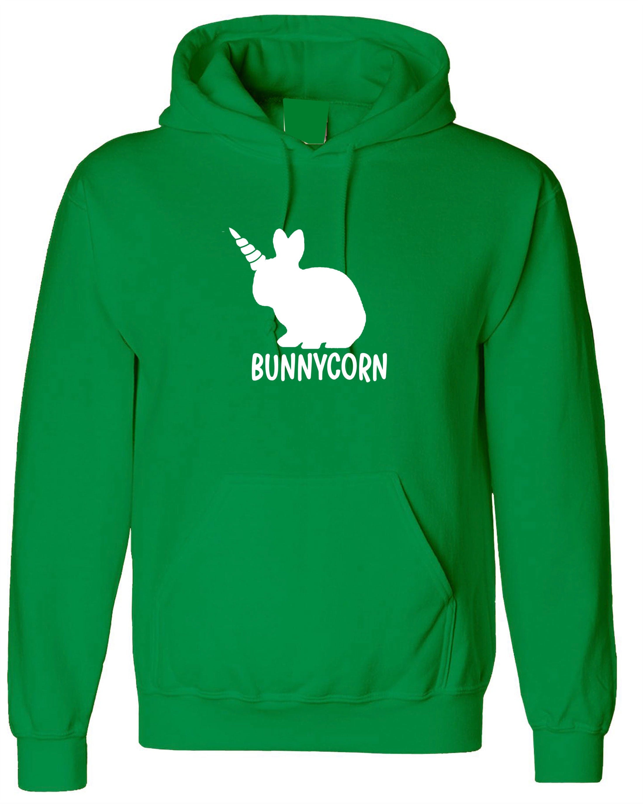 Bunnycorn Hoodie Hoody Hood Hooded UNISEX Funny Unicorn Ladies Womens Gift Easter Bunny Unicorn Easter Gift Hare Rabbit Egg