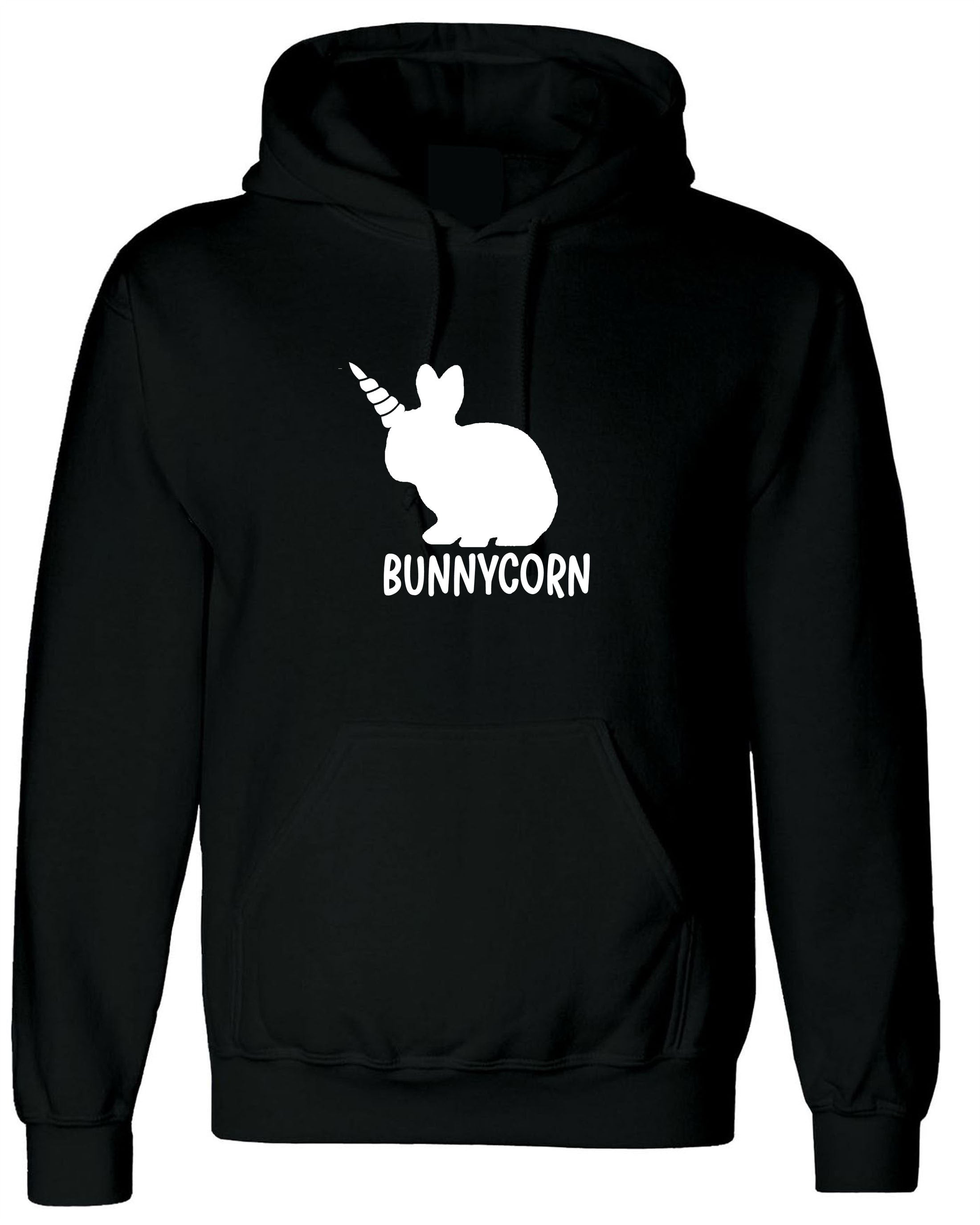 Bunnycorn Hoodie Hoody Hood Hooded UNISEX Funny Unicorn Ladies Womens Gift Easter Bunny Unicorn Easter Gift Hare Rabbit Egg