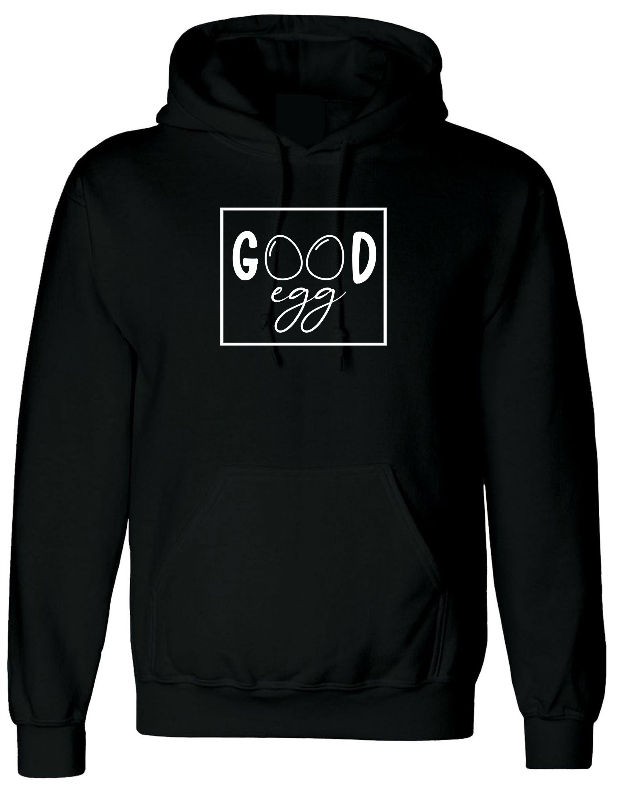 Good Egg Easter Funny Hoodie Hoody Hood Hooded Unisex Easter Joke Funny Egg Hunt Gift Bunny Hare Egg Rabbit Womens Ladies Mens