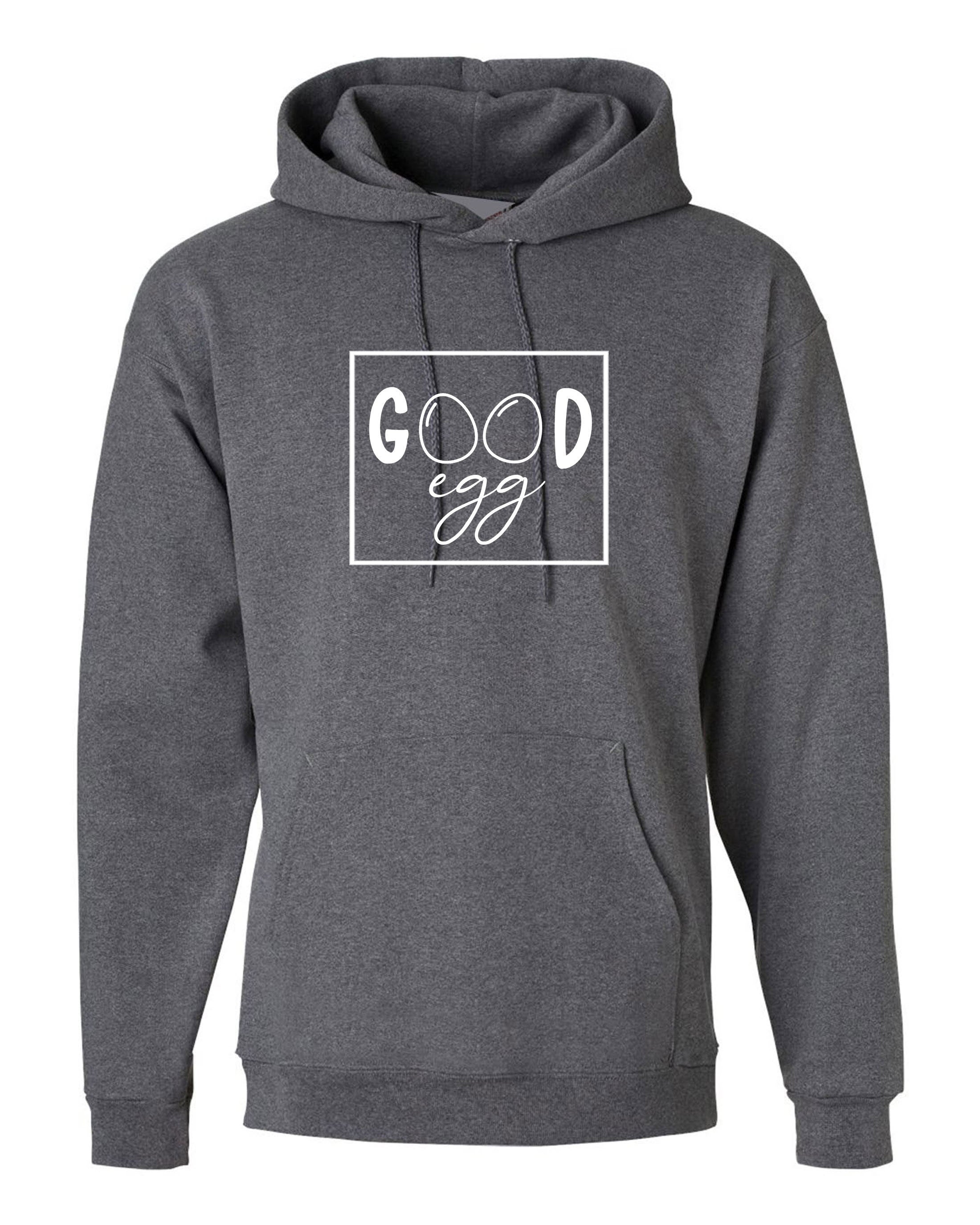 Good Egg Easter Funny Hoodie Hoody Hood Hooded Unisex Easter Joke Funny Egg Hunt Gift Bunny Hare Egg Rabbit Womens Ladies Mens