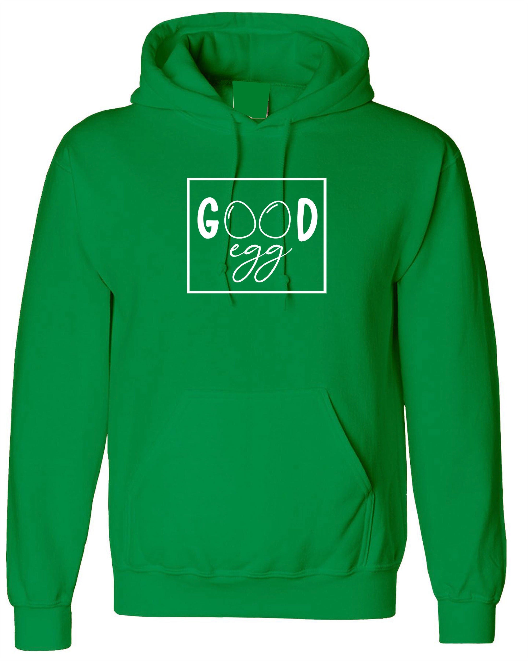 Good Egg Easter Funny Hoodie Hoody Hood Hooded Unisex Easter Joke Funny Egg Hunt Gift Bunny Hare Egg Rabbit Womens Ladies Mens