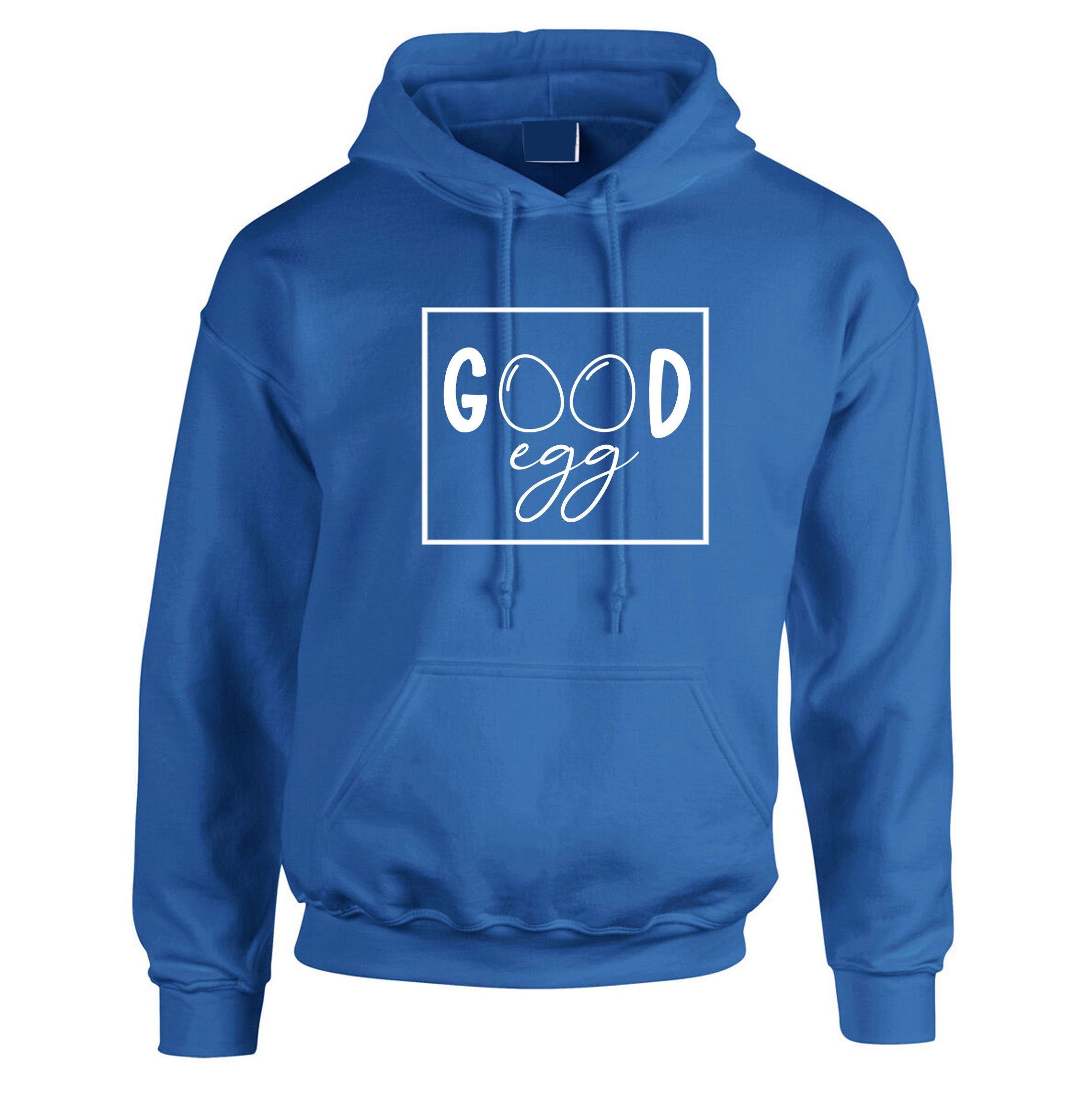 Good Egg Easter Funny Hoodie Hoody Hood Hooded Unisex Easter Joke Funny Egg Hunt Gift Bunny Hare Egg Rabbit Womens Ladies Mens