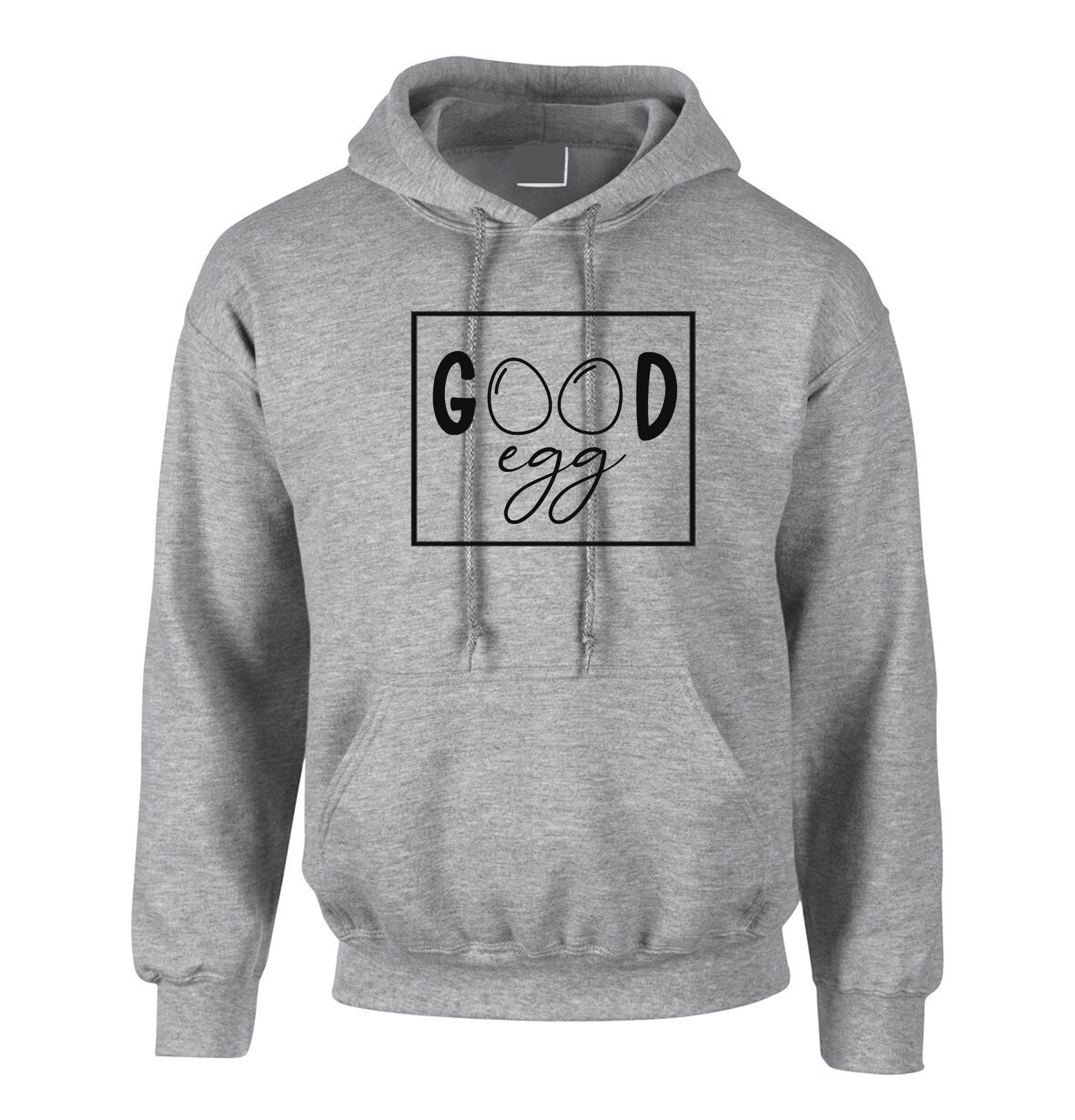 Good Egg Easter Funny Hoodie Hoody Hood Hooded Unisex Easter Joke Funny Egg Hunt Gift Bunny Hare Egg Rabbit Womens Ladies Mens