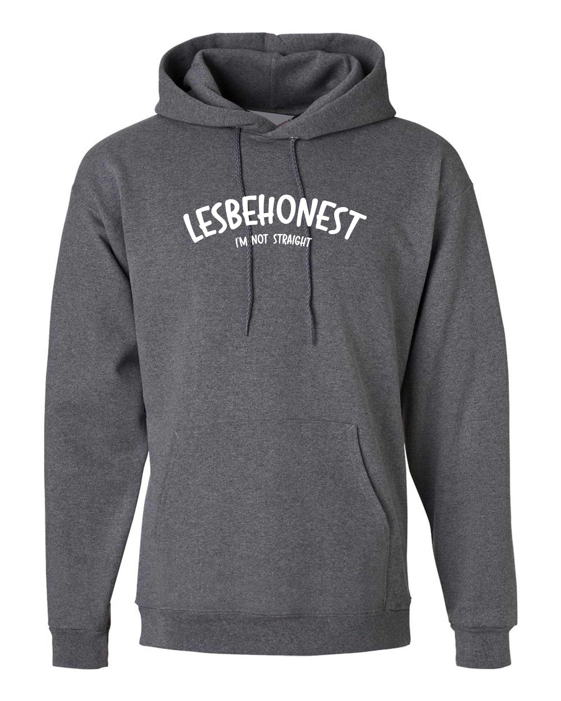 Lesbehonest Lesbian Let's be honest Proud Trans Lives Matter Hoodie Hoody Hood Hooded Ladies Womens Top Funny