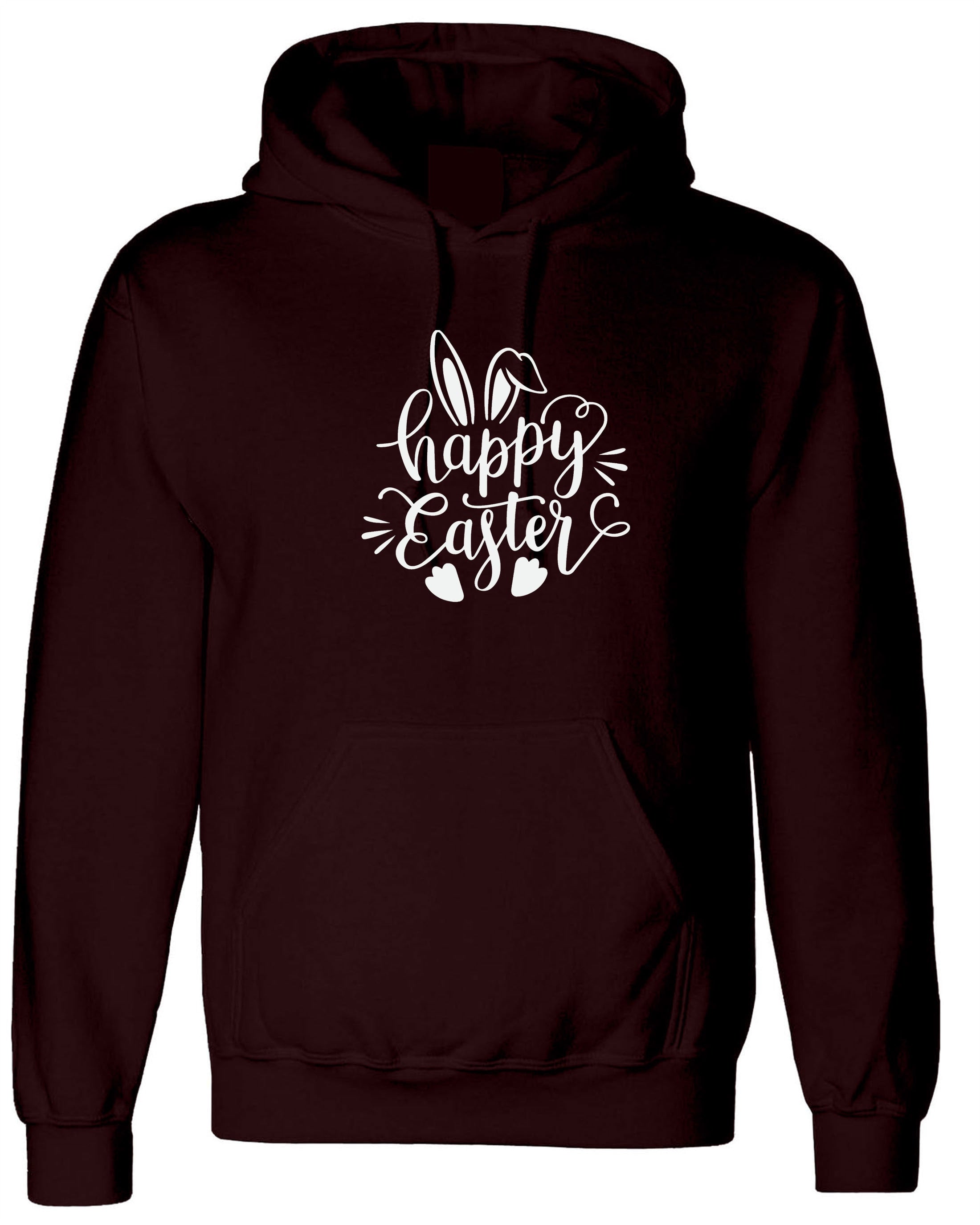 Happy Easter Hoodie Hoody Hood Hooded Hare Rabbit Paws Bunny Ears Novelty Woman Gift Funny Top Unisex mens Ladies Present