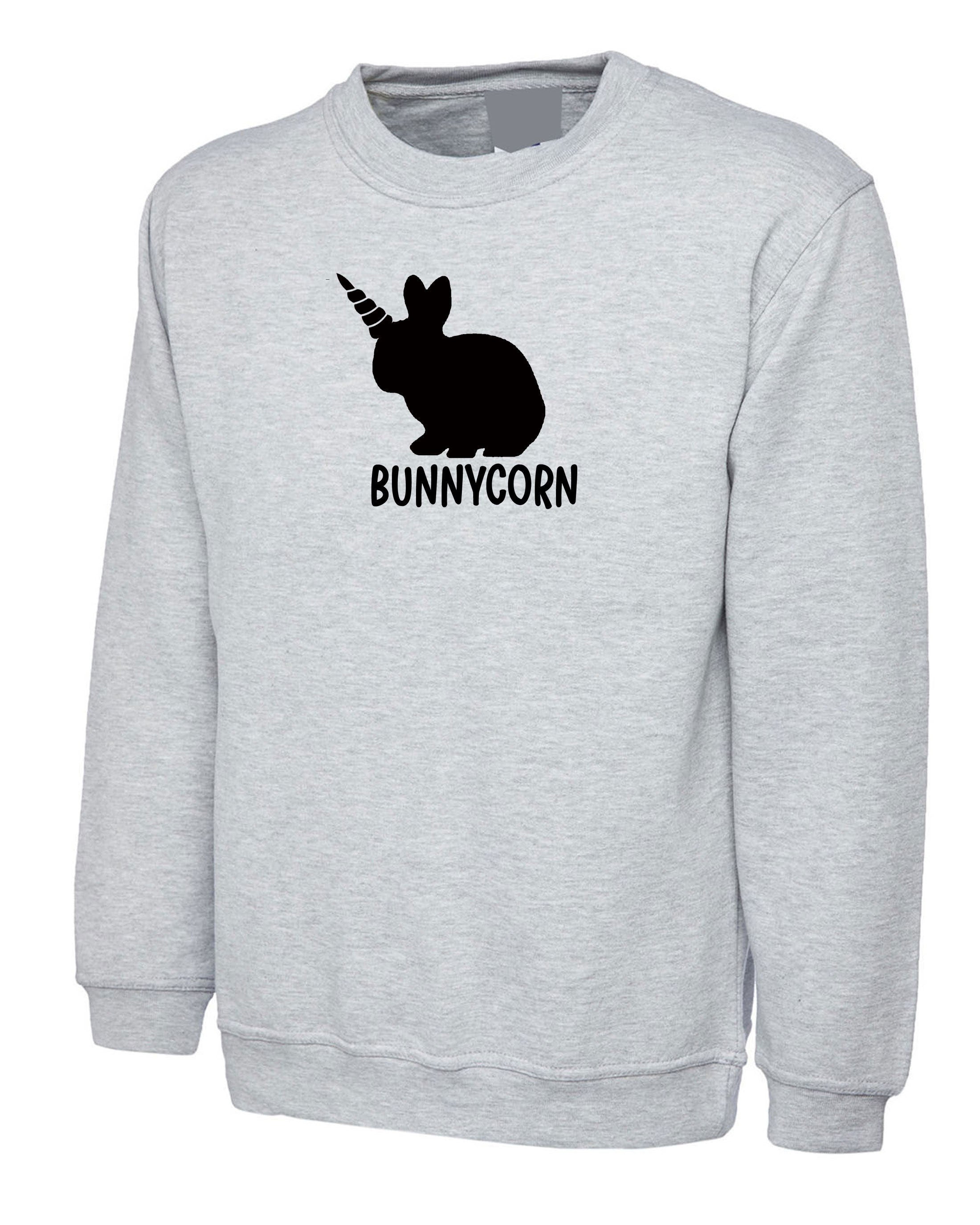 Bunnycorn Sweatshirt Jumper Sweater Shirt UNISEX Funny Unicorn Ladies Womens Gift Easter Bunny Unicorn Easter Gift Hare Rabbit Egg