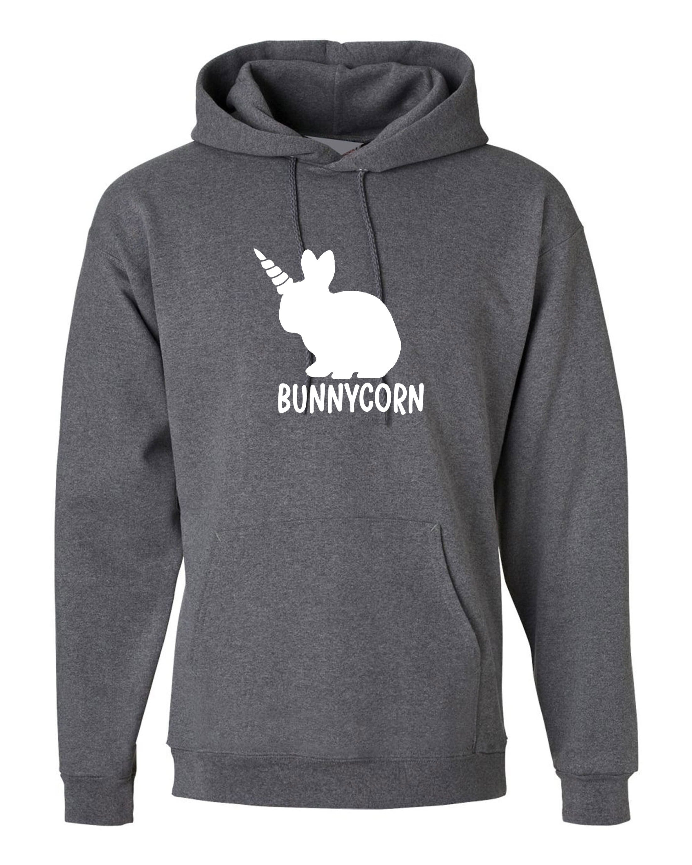 Bunnycorn Hoodie Hoody Hood Hooded UNISEX Funny Unicorn Ladies Womens Gift Easter Bunny Unicorn Easter Gift Hare Rabbit Egg