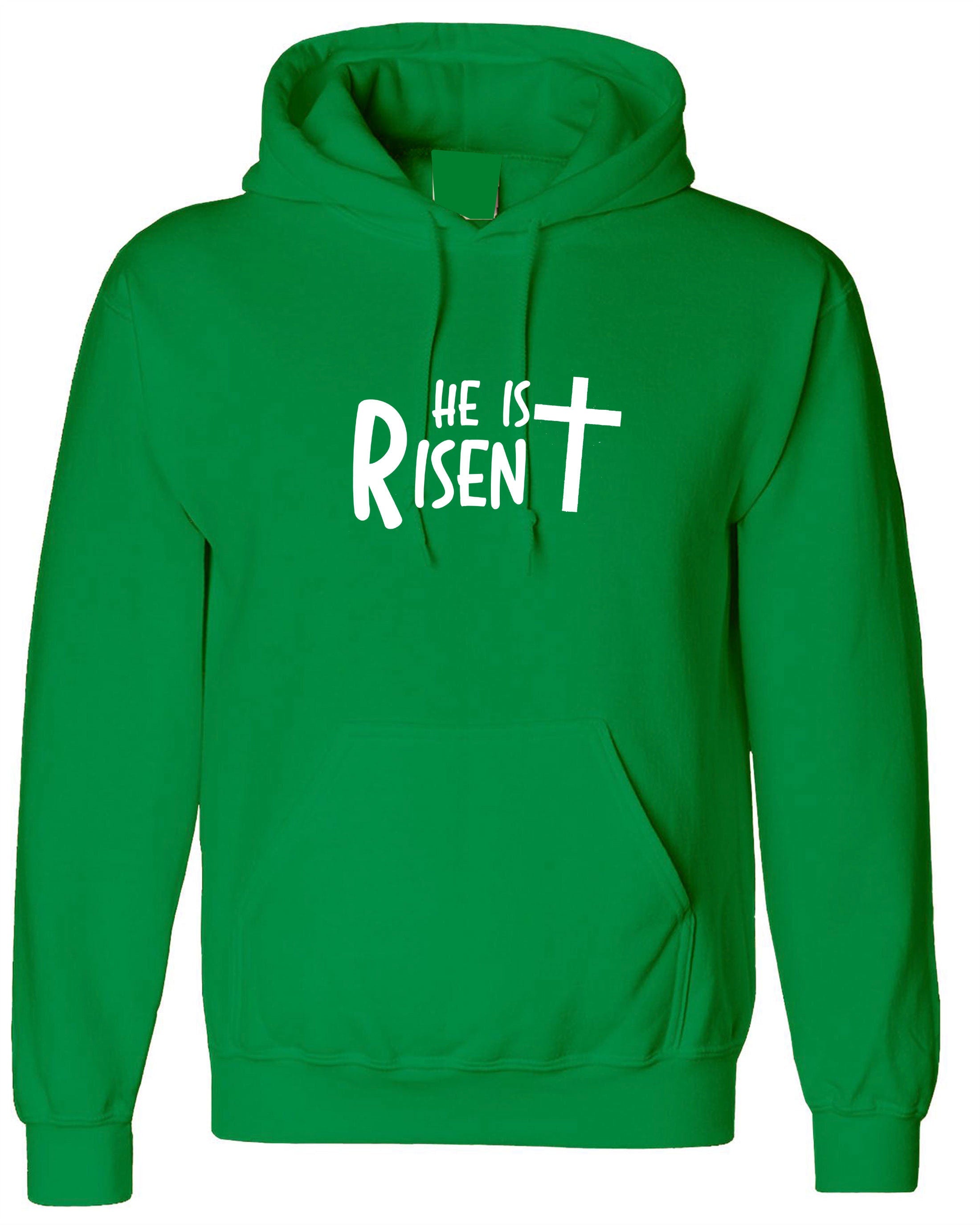 HE is Risen Hoodie Hoody Hood Hooded Christian Easter Religious Jesus Christ Gift Top Unisex Mens Easter Gift Present Wmens ladies