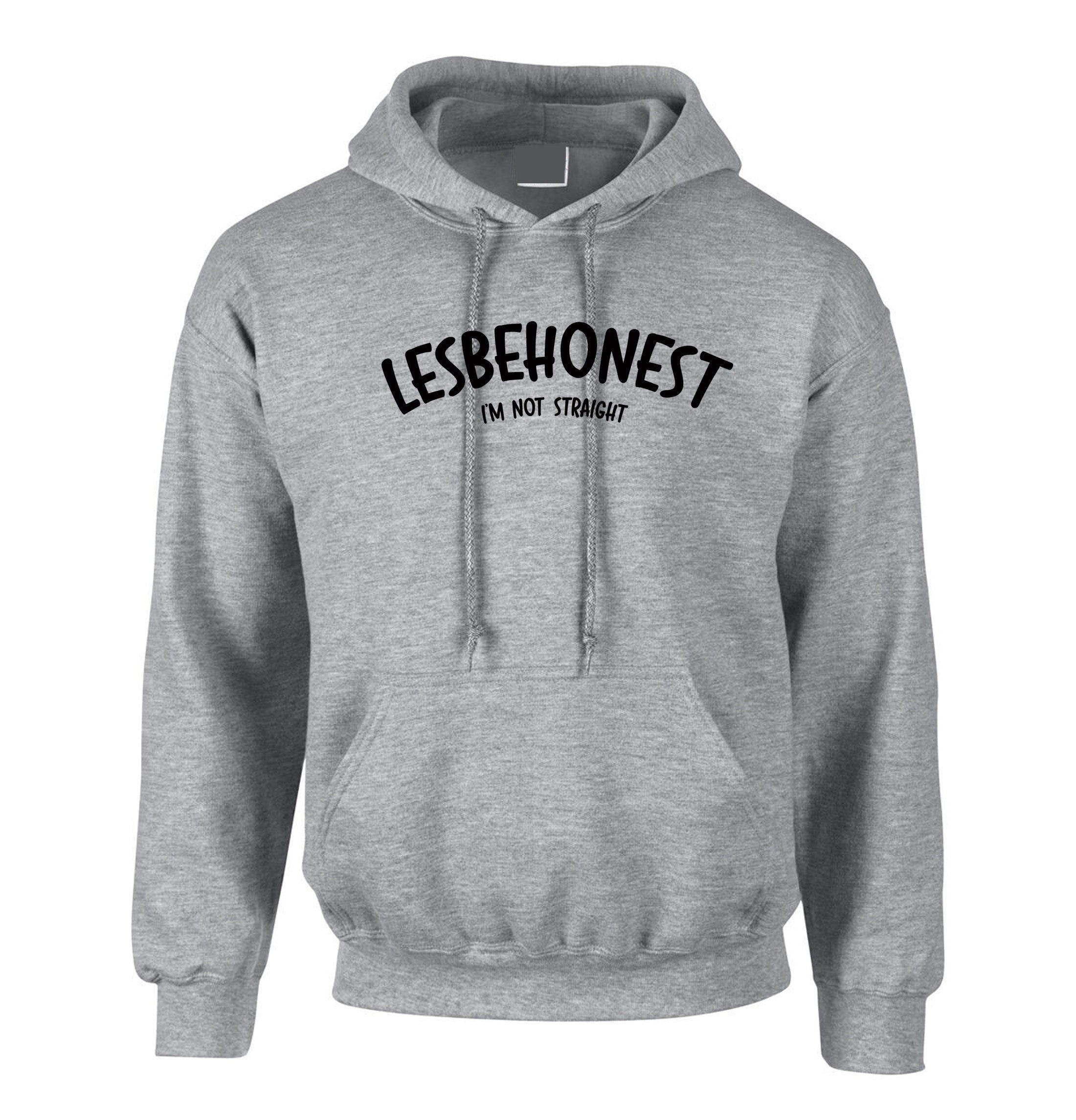 Lesbehonest Lesbian Let's be honest Proud Trans Lives Matter Hoodie Hoody Hood Hooded Ladies Womens Top Funny