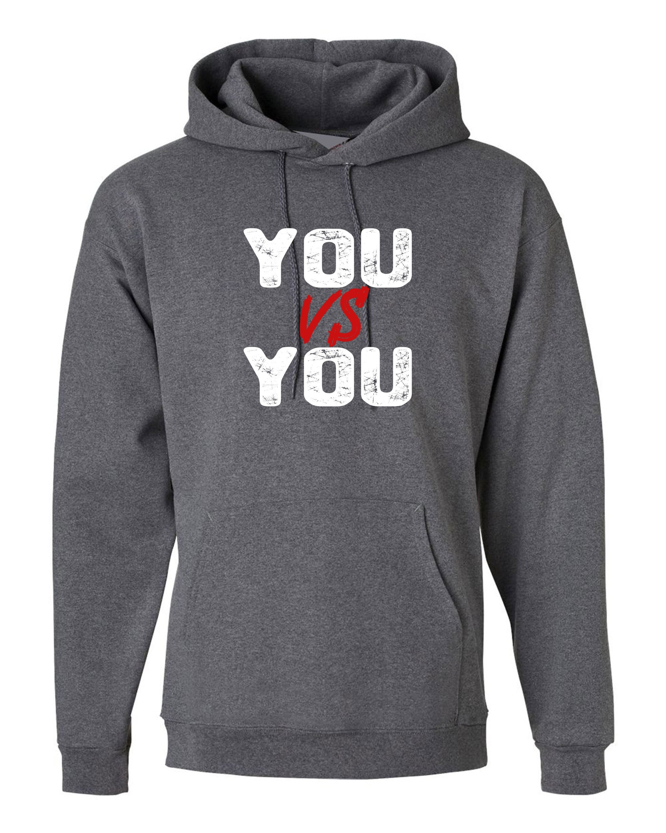 You V/s You Hoodie Hoody Hood Hooded Motivational Idea Inspirational Gym Workout Unisex Mens Womens Ladies Funny Xmas