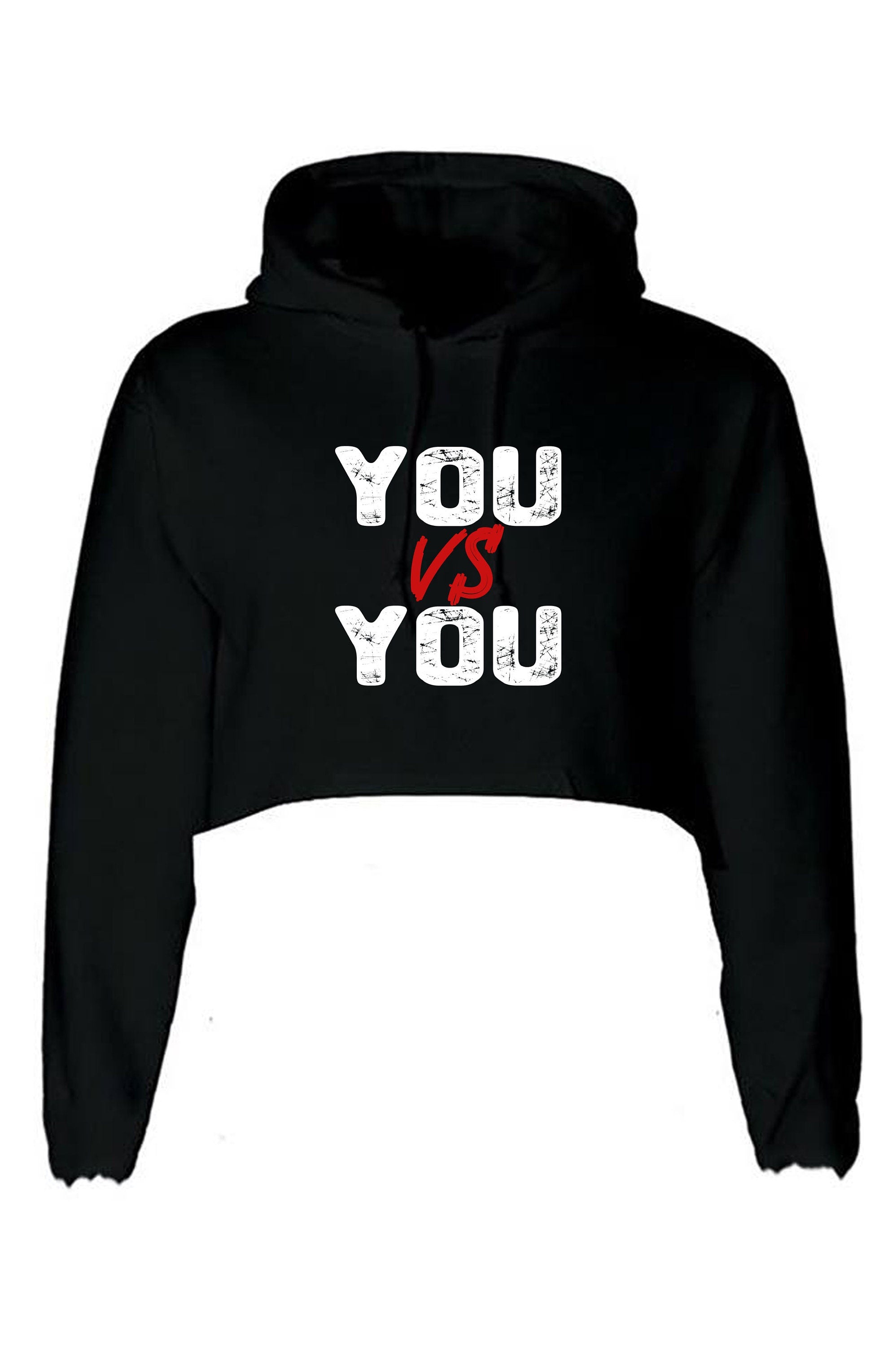 You V/s You Crop Tops Hoodie Hoody Hood Crop-top Croptop Motivational Idea Inspirational Gym Workout Unisex Mens Womens Ladies Funny Xmas