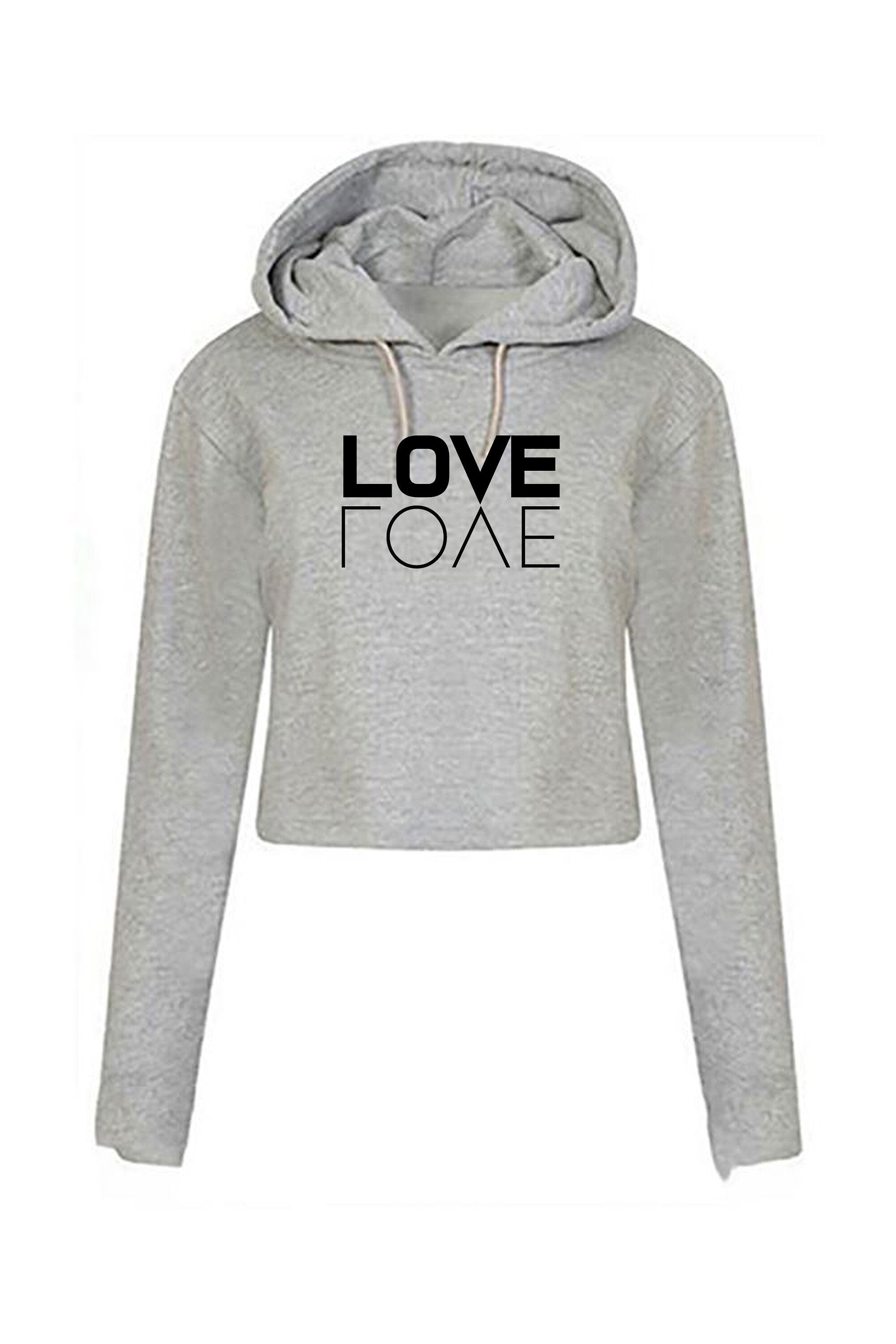 LOVE Crop Tops Hoodie Hoody Hood Croptop Crop-top Fashion Unisex Tumblr Hipster Cool Funny Slogan Xmas Gift Valentine's day Gift Present