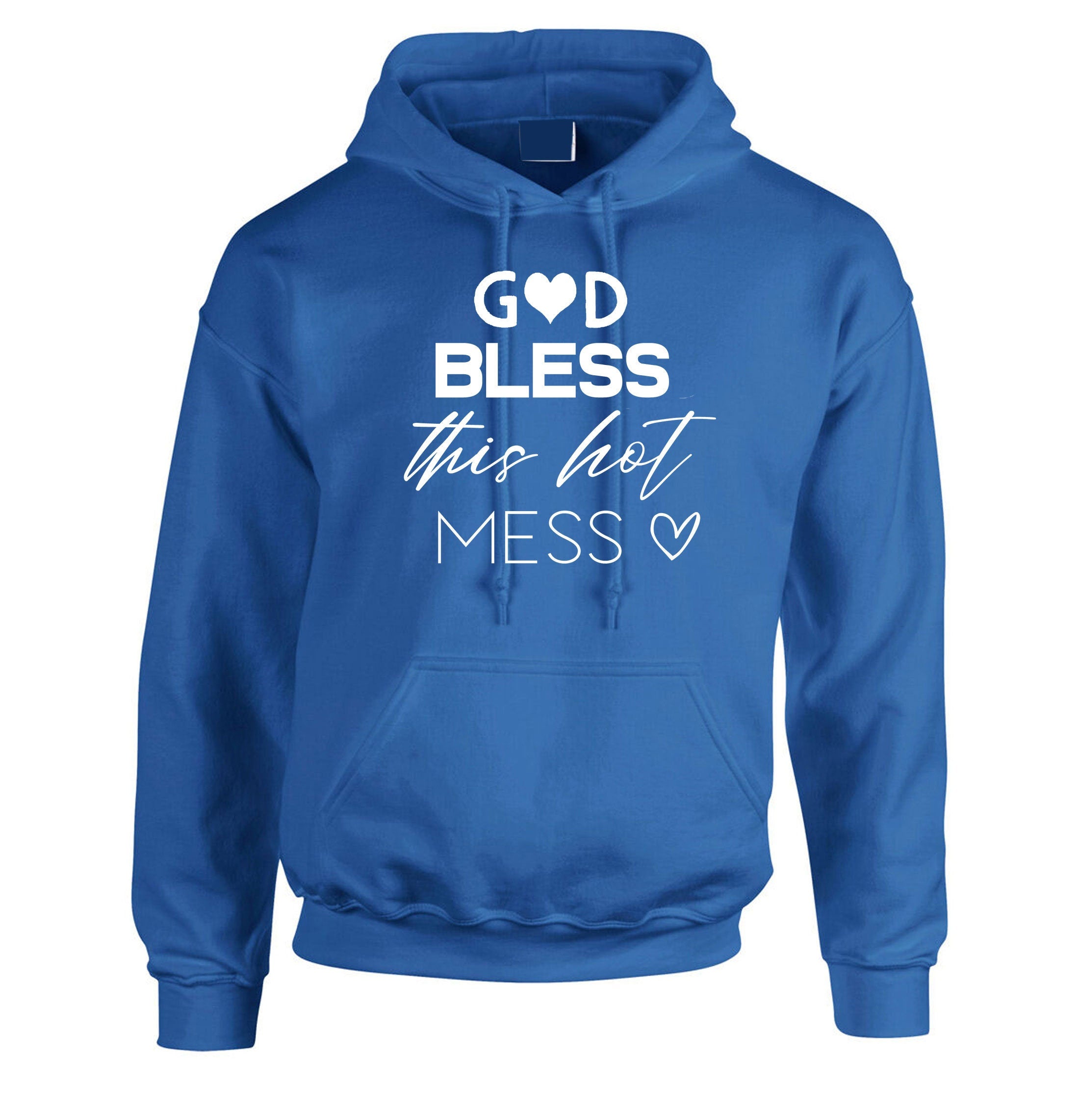 GOD Bless this Hot Mess Funny Mother's Day Hoodie Hoody Hood Hooded Gift Birthday Xmas Best Aunty Ever BAE Mama Mom Ladies Womens