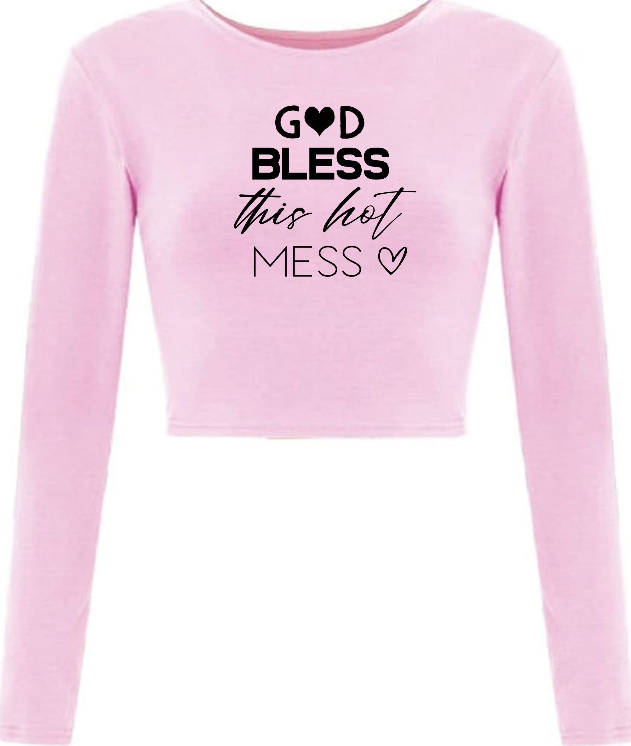 GOD Bless this Hot Mess Funny Mother's Day Crop Tops Croptop Crop-top  Gift Birthday Xmas Best Aunty Ever BAE Mama Mom Ladies Womens