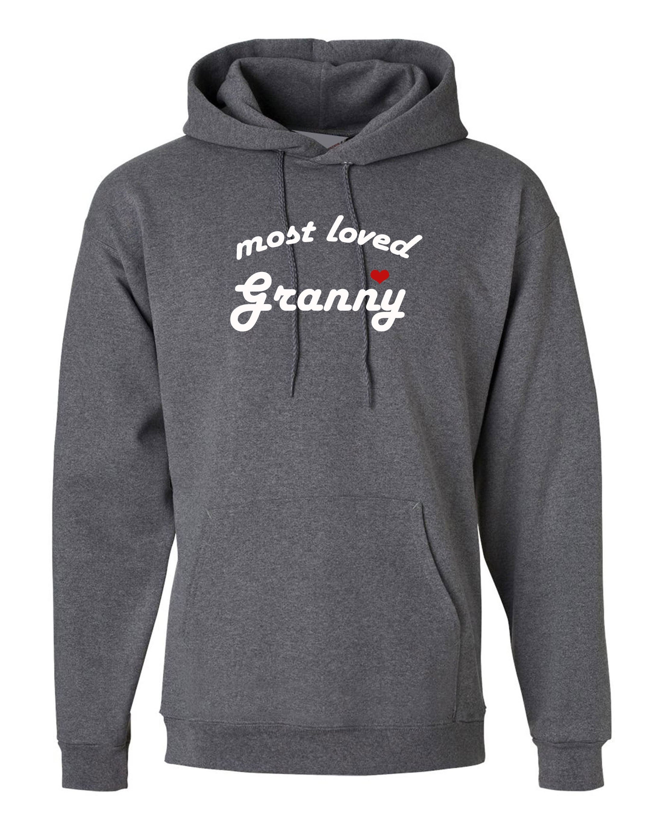 Most Loved Granny Hoodie Hoody Hood Hooded Gift for Grandmother Birthday Xmas Anniversary Cute Gift anniversary GrandMother Funny