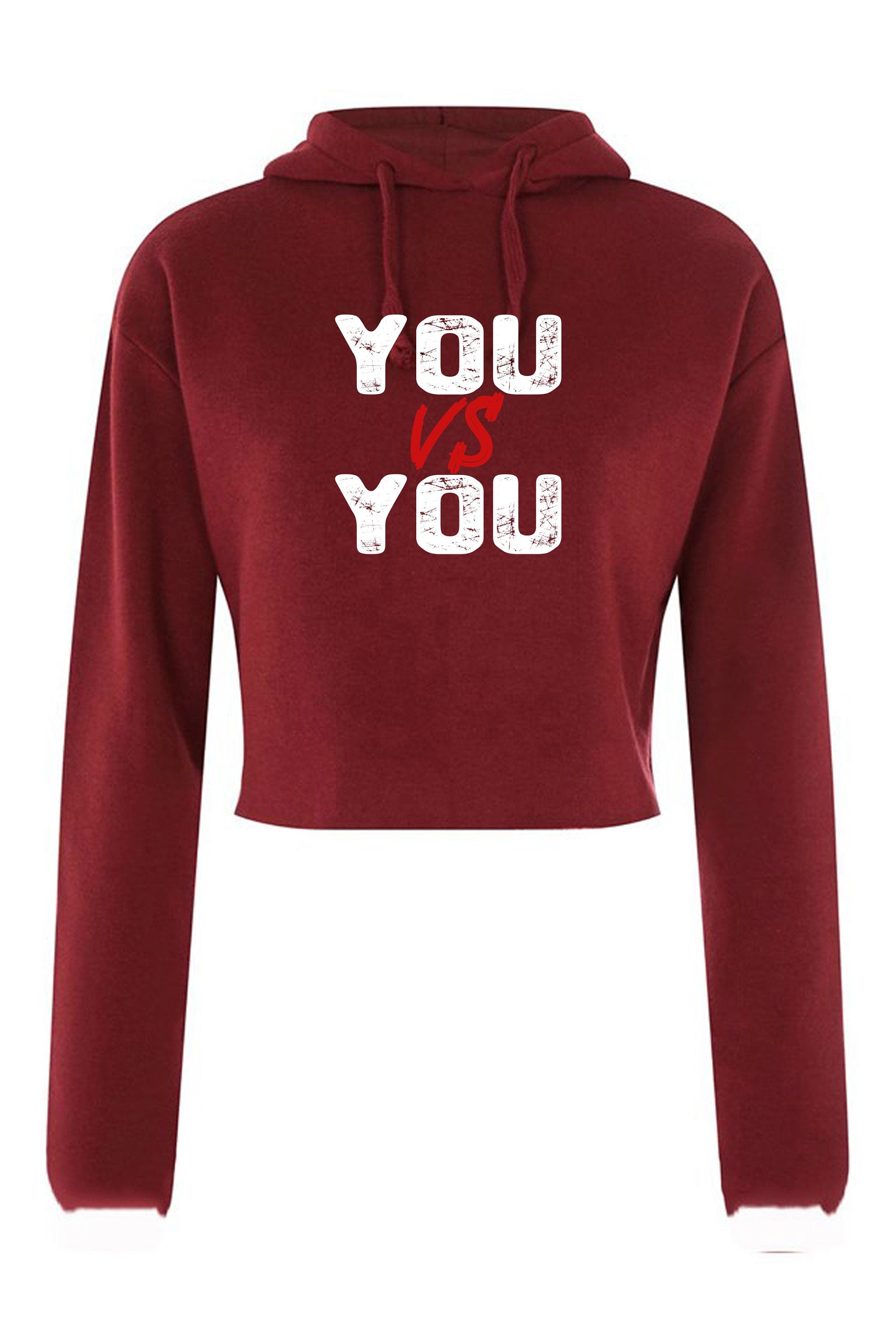 You V/s You Crop Tops Hoodie Hoody Hood Crop-top Croptop Motivational Idea Inspirational Gym Workout Unisex Mens Womens Ladies Funny Xmas